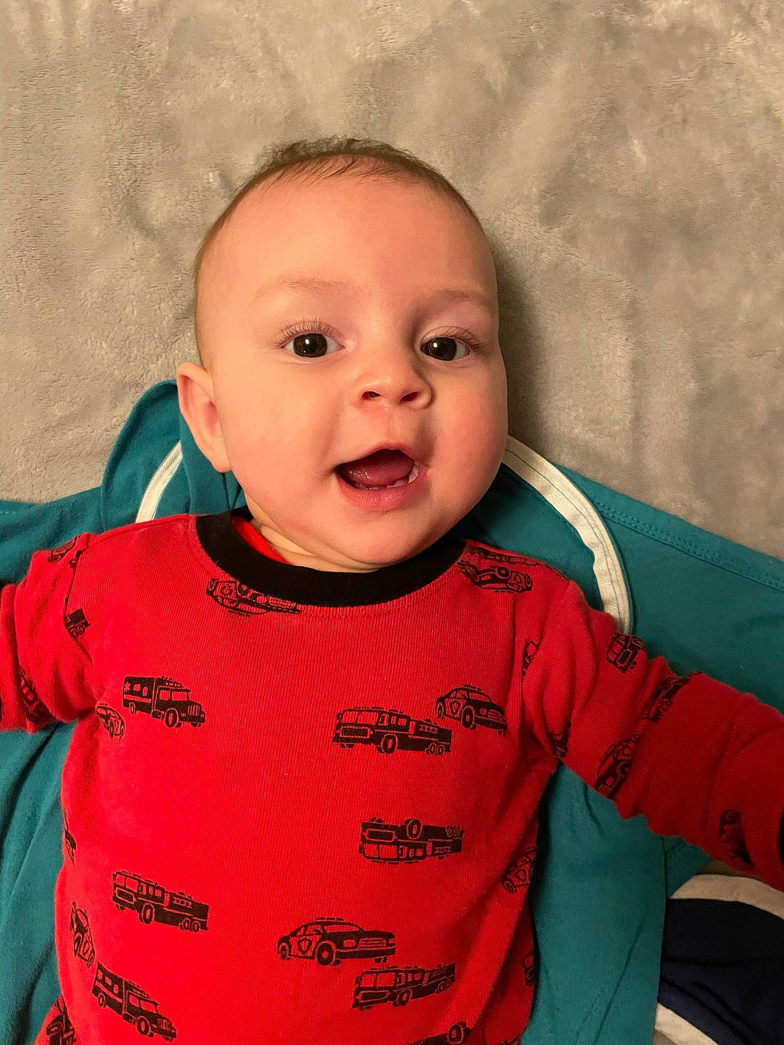 Emerson joined the competition — help win amazing prizes! arm, baby, baby_toddler_clothing, cheek, chin, eye, eyebrow, face, facial_expression, gesture, head, human_body, lip, mammal, mouth, neck, nose, person, skin, sleeve