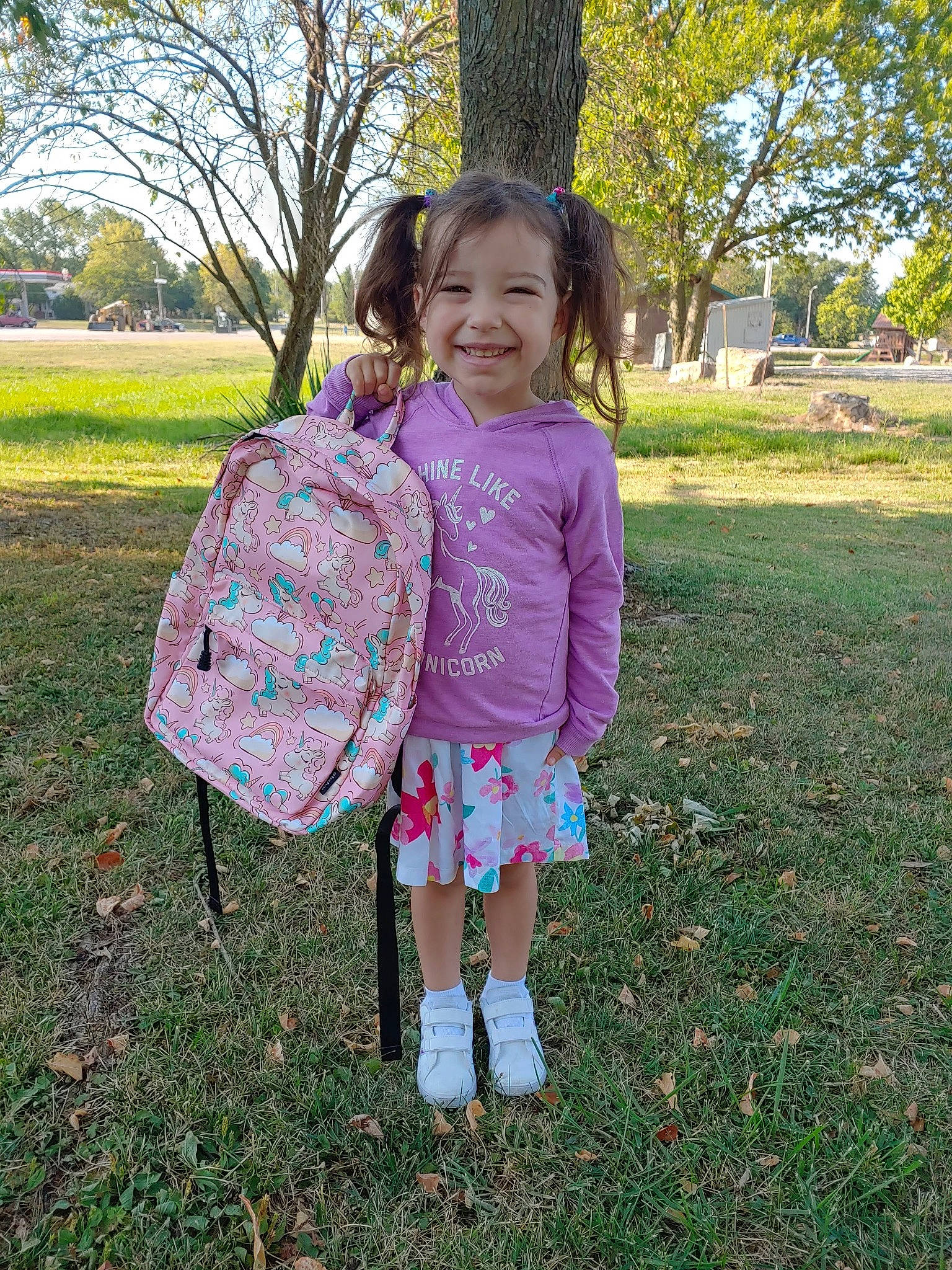 Gena joined the competition — help win amazing prizes! baby_toddler_clothing, bag, botany, gesture, grass, grass_family, happy, joy, lawn, luggage_and_bags, magenta, outerwear, pattern, people_in_nature, person, pink, plant, sleeve, smile, standing