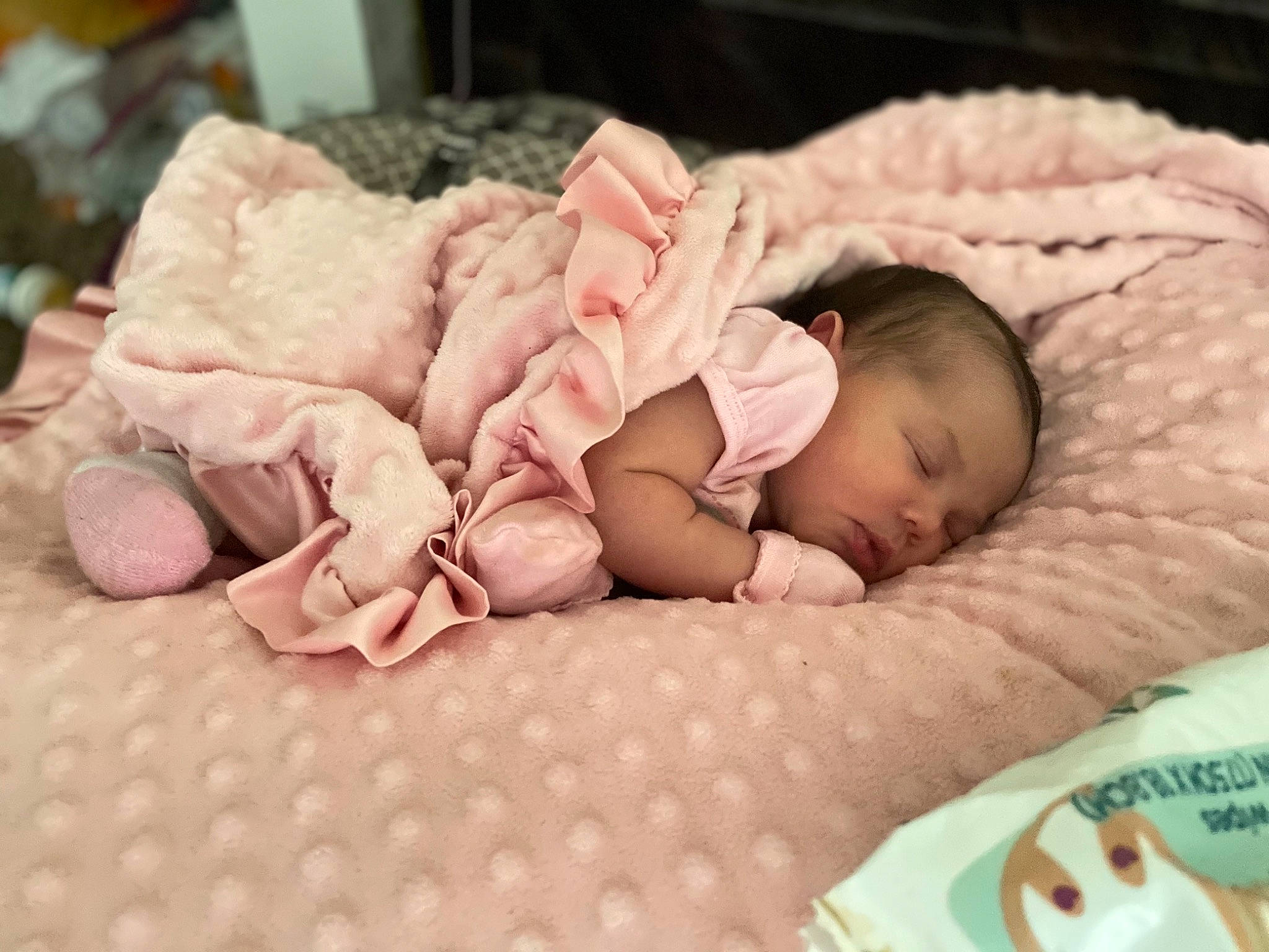 Kylani joined the competition — help win amazing prizes! baby, baby_products, baby_sleeping, baby_toddler_clothing, bedding, bedtime, cheek, child, comfort, eye, face, hair_accessory, hand, head, linens, nap, person, room, skin, sleep