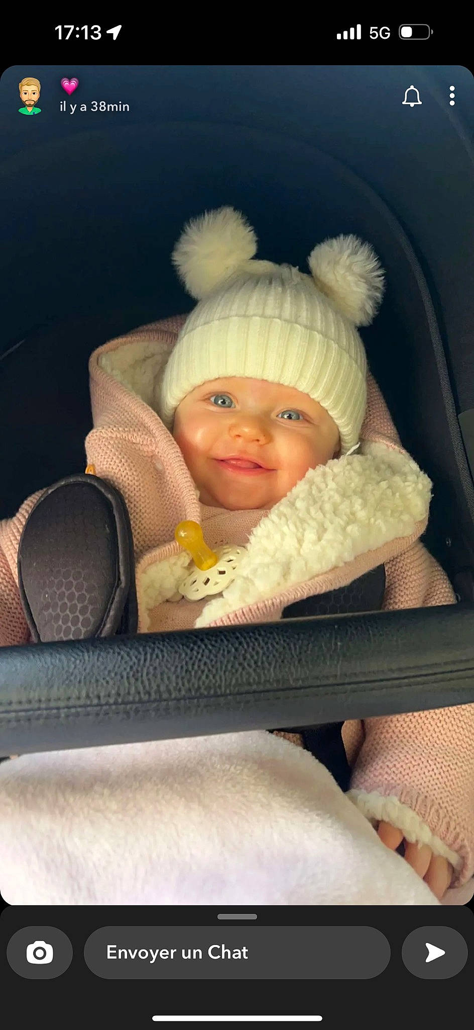 Eva participe au concours pour gagner de l'argent avec cette photo : art, baby, baby_sleeping, cap, cheek, comfort, eye, eyebrow, headwear, human_body, iris, knit_cap, linens, lip, nose, person, smile, textile, toddler, vehicle_door