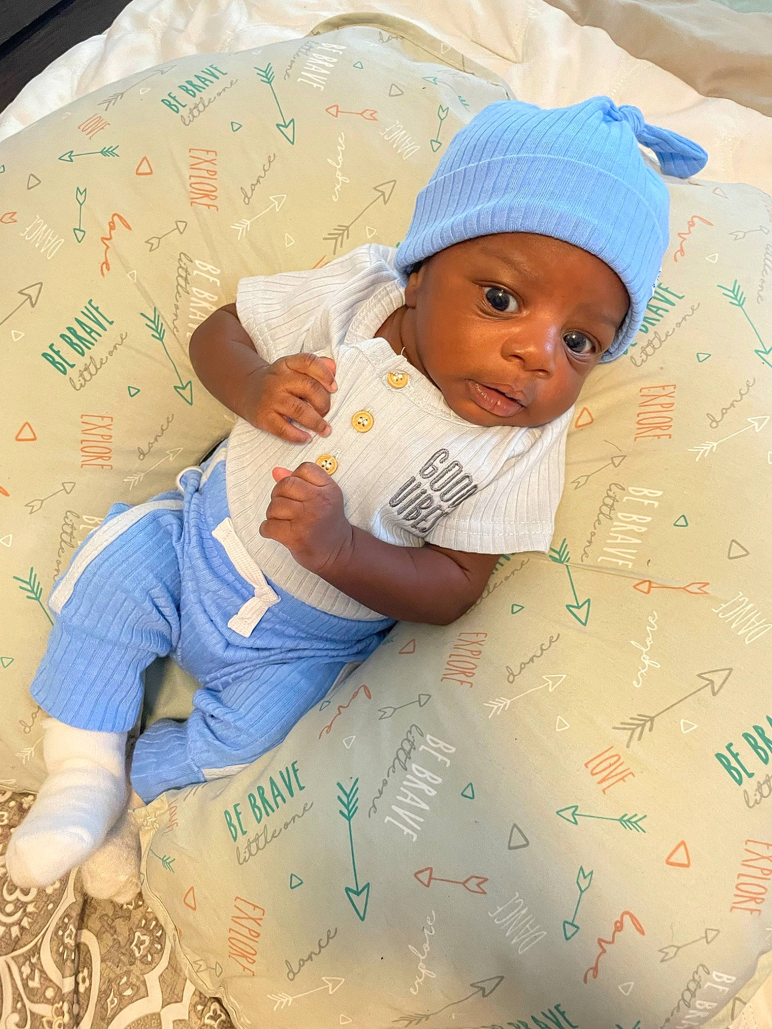 Amiri joined the competition — help win amazing prizes! baby, baby_products, baby_safety, baby_sleeping, baby_toddler_clothing, cap, child, comfort, event, happy, hat, headwear, knit_cap, linens, pattern, person, room, skin, sleeve, t_shirt