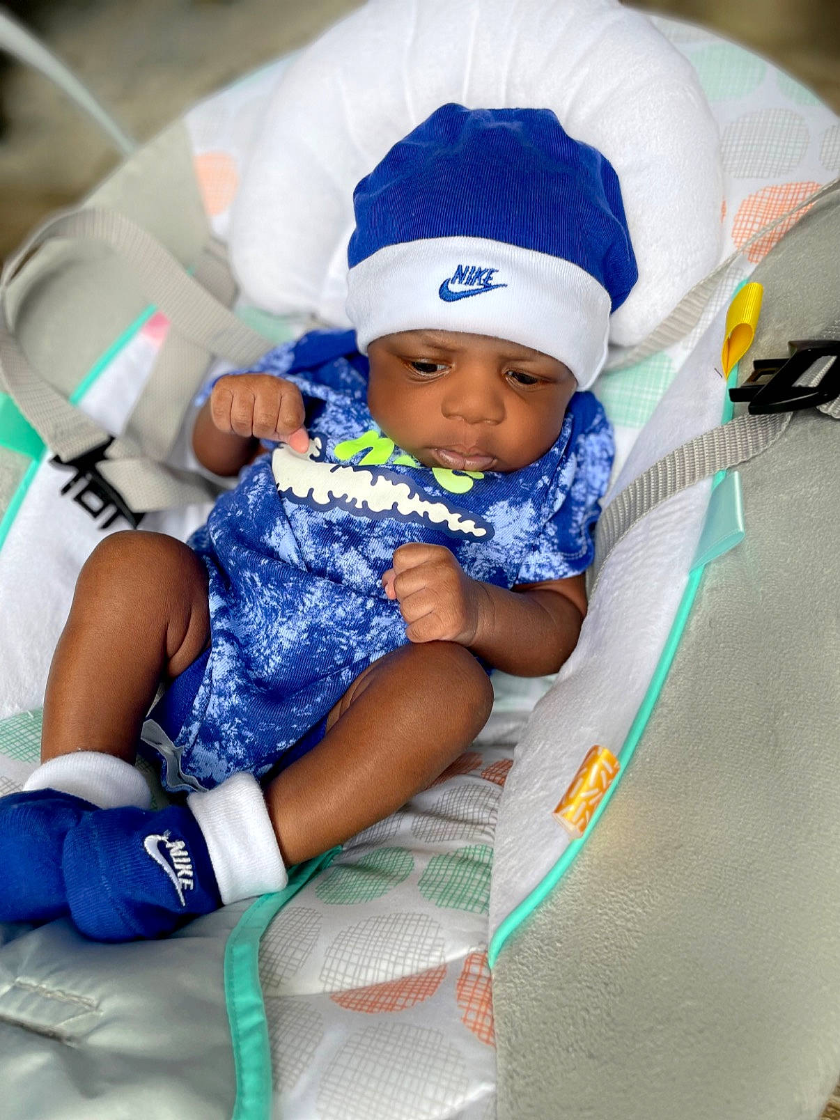 Amiri joined the competition — help win amazing prizes! baby, baby_products, baby_sleeping, baby_toddler_clothing, baseball_cap, cap, child, comfort, electric_blue, event, fun, headwear, leisure, linens, person, purple, recreation, service, sitting, t_shirt