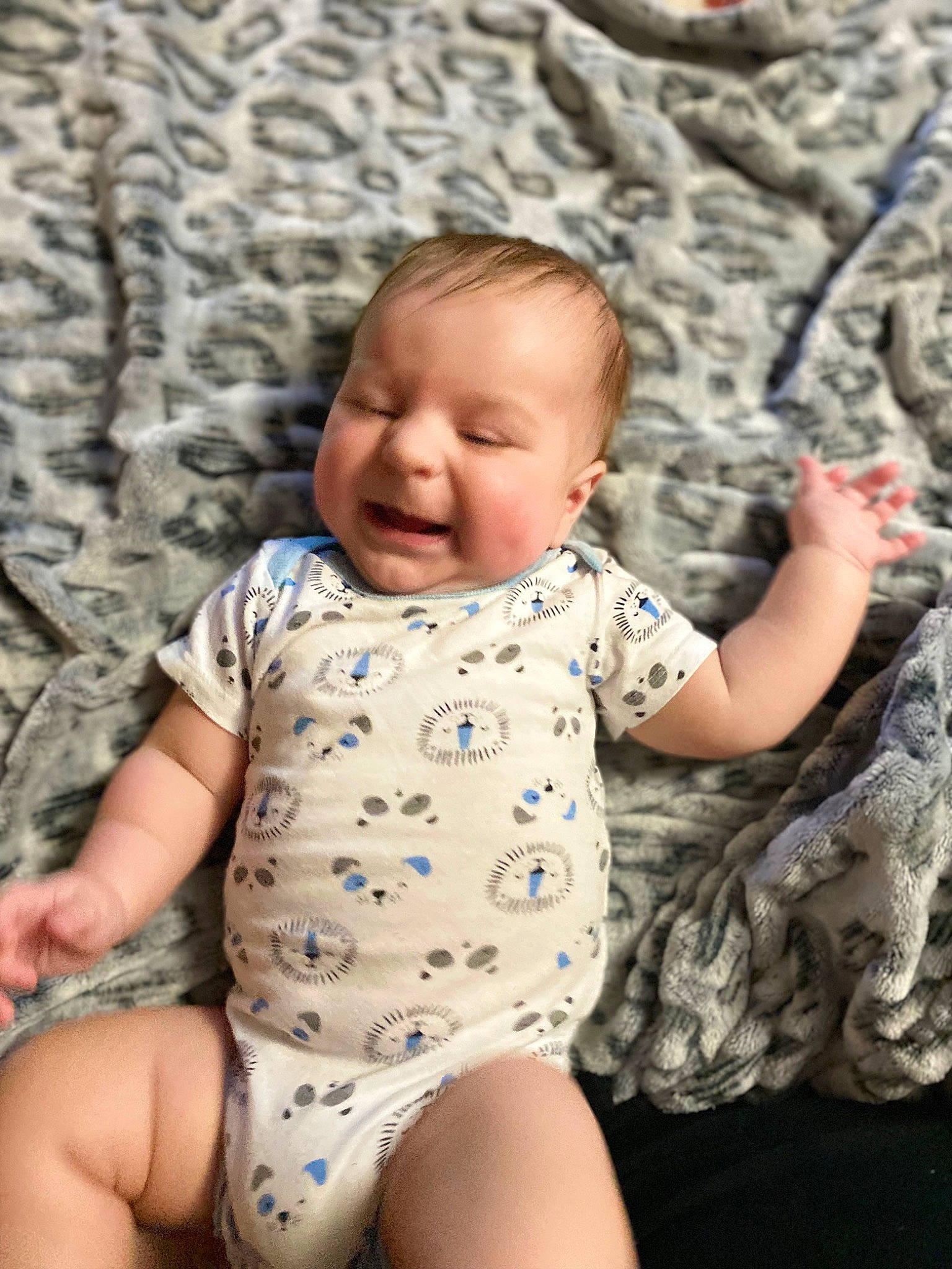 Dexter is registered to the contest to win money with this photo: arm, baby, baby_toddler_clothing, child, eye, face, facial_expression, grass, hairstyle, happy, head, human, human_body, joint, joy, leaf, person, skin, standing, toddler