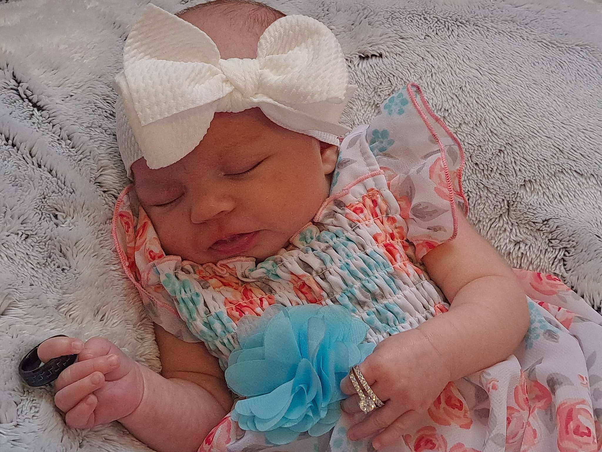 Charlotte joined the competition — help win amazing prizes! baby, baby_products, baby_sleeping, baby_toddler_clothing, cap, cheek, child, comfort, finger, hand, happy, head, headwear, linens, pattern, person, pink, product, skin, sleeve