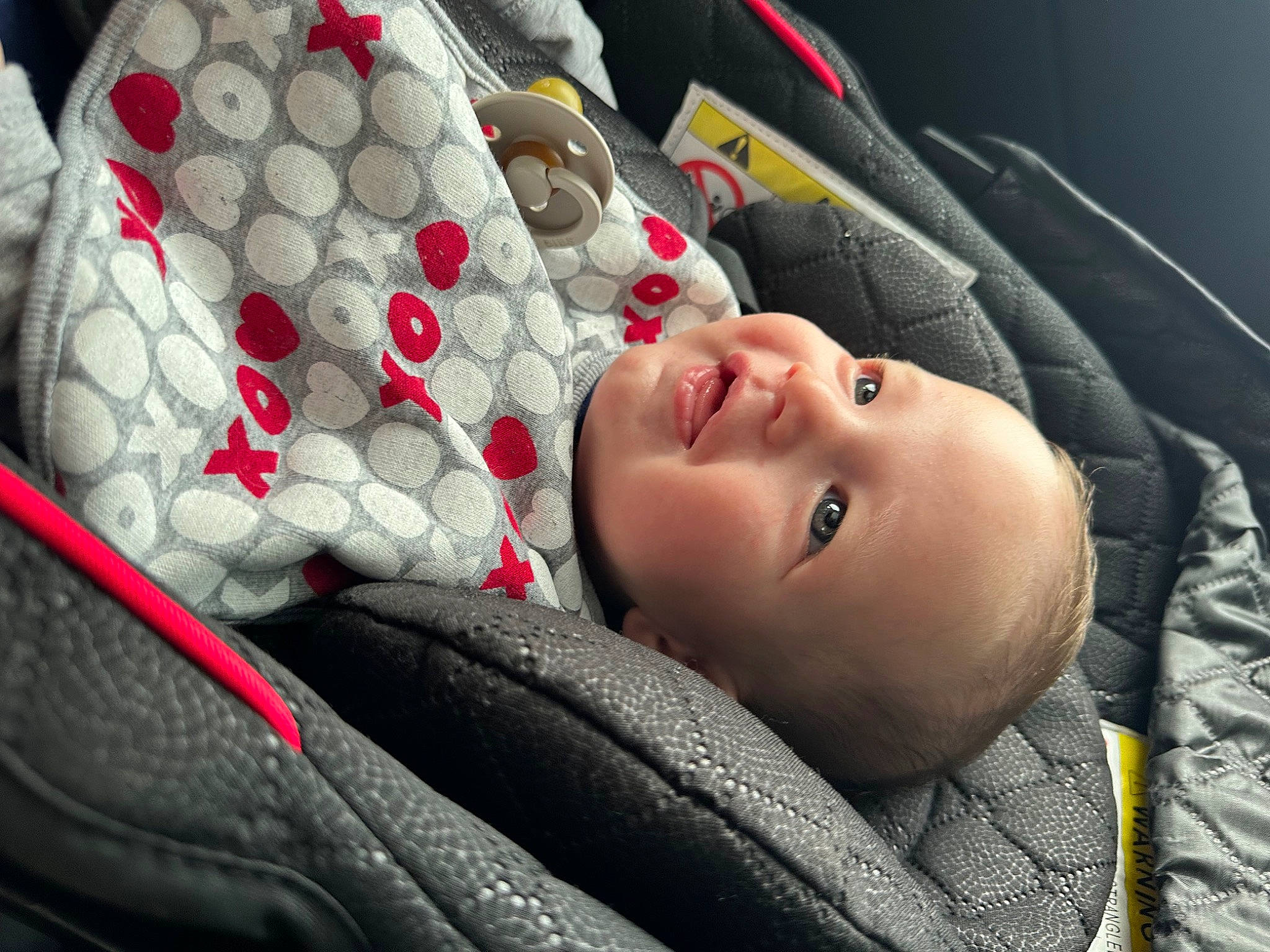 Emmanuel Diaz Abramov joined the competition — help win amazing prizes! auto_part, baby, baby_carriage, baby_products, baby_toddler_clothing, car_seat, carmine, cheek, child, close_up, comfort, flash_photography, grey, linens, mammal, pattern, person, skin, smile, textile