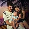 Lucas joined the competition — help win amazing prizes! baby, child, couple, young_adult, smiling, portrait, family, indoor, bench, clothing, tropical, palm_tree, sunset, happy, person, casual, light, background, skin, holding
