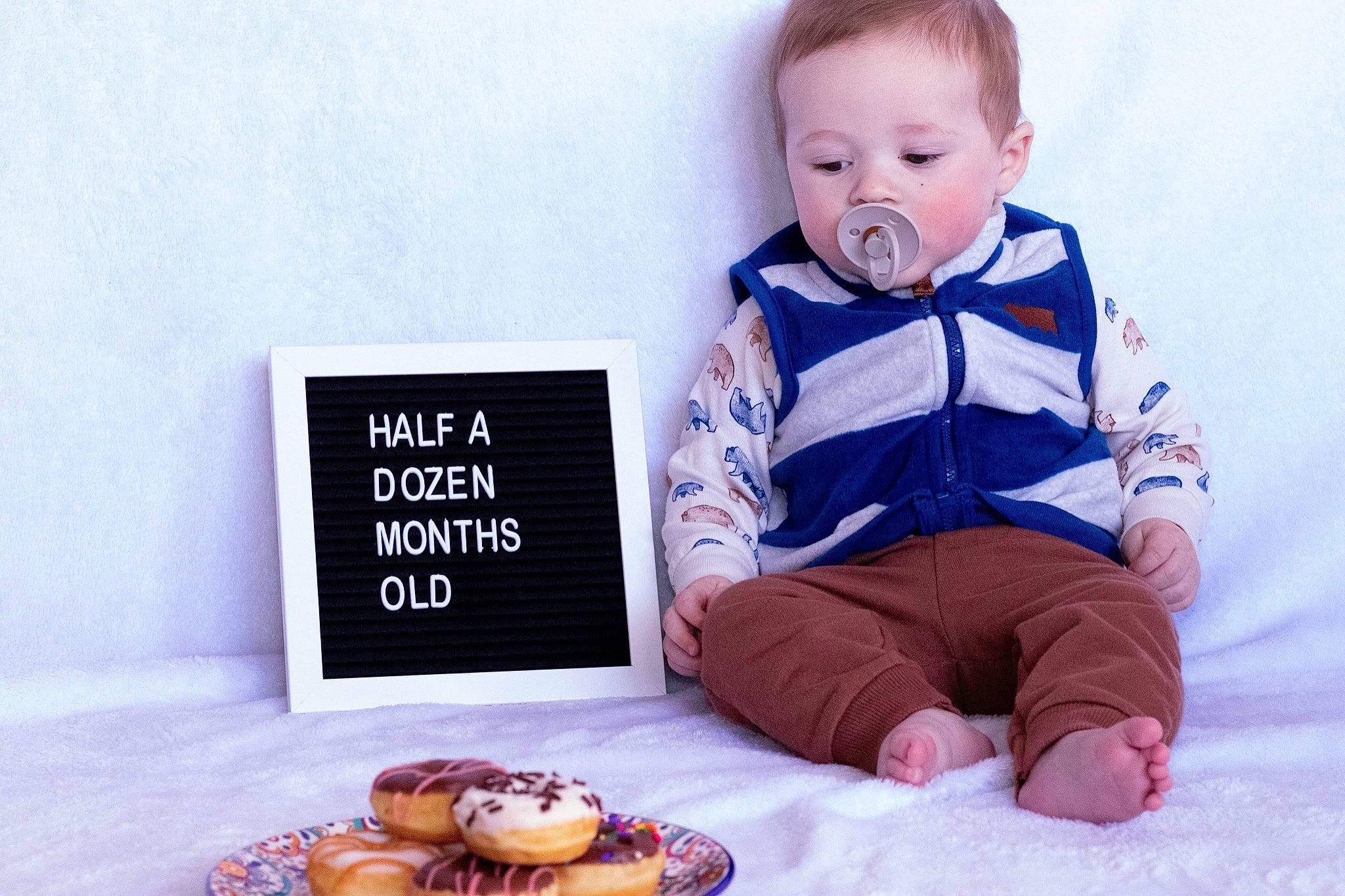 Lucius joined the competition — help win amazing prizes! baby, baby_toddler_clothing, baking, child, comfort, dessert, electric_blue, finger_food, food, gluten, happy, ingredient, person, plate, product, recipe, sitting, sleeve, t_shirt, tableware