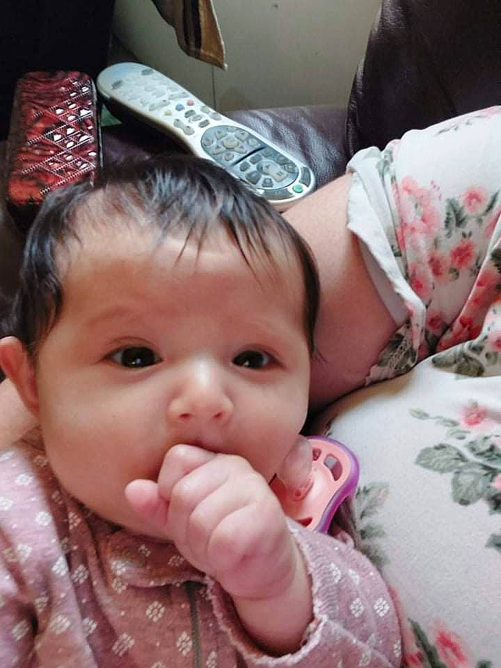 Memory joined the competition — help win amazing prizes! baby, baby_toddler_clothing, cheek, child, chin, comfort, eye, eyelash, finger, gesture, happy, iris, lip, mouth, nose, person, pink, skin, textile, thumb