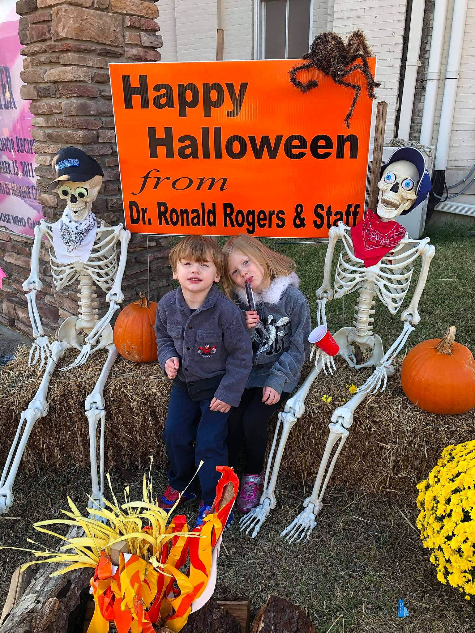 Jordan joined the competition — help win amazing prizes! advertising, art, calabaza, costume, door, event, fiction, fictional_character, font, fun, gourd, hat, illustration, orange, person, plant, pumpkin, sign, suit, trick_or_treat