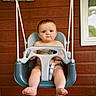 Romey is registered to the contest to win money with this photo: baby, barefoot, blue_eyes, child, chubby, cute, daylight, front_view, indoor, infant, plastic_swing, portrait, ropes, safety_strap, seated, serious_expression, short_hair, swing, window, wooden_wall