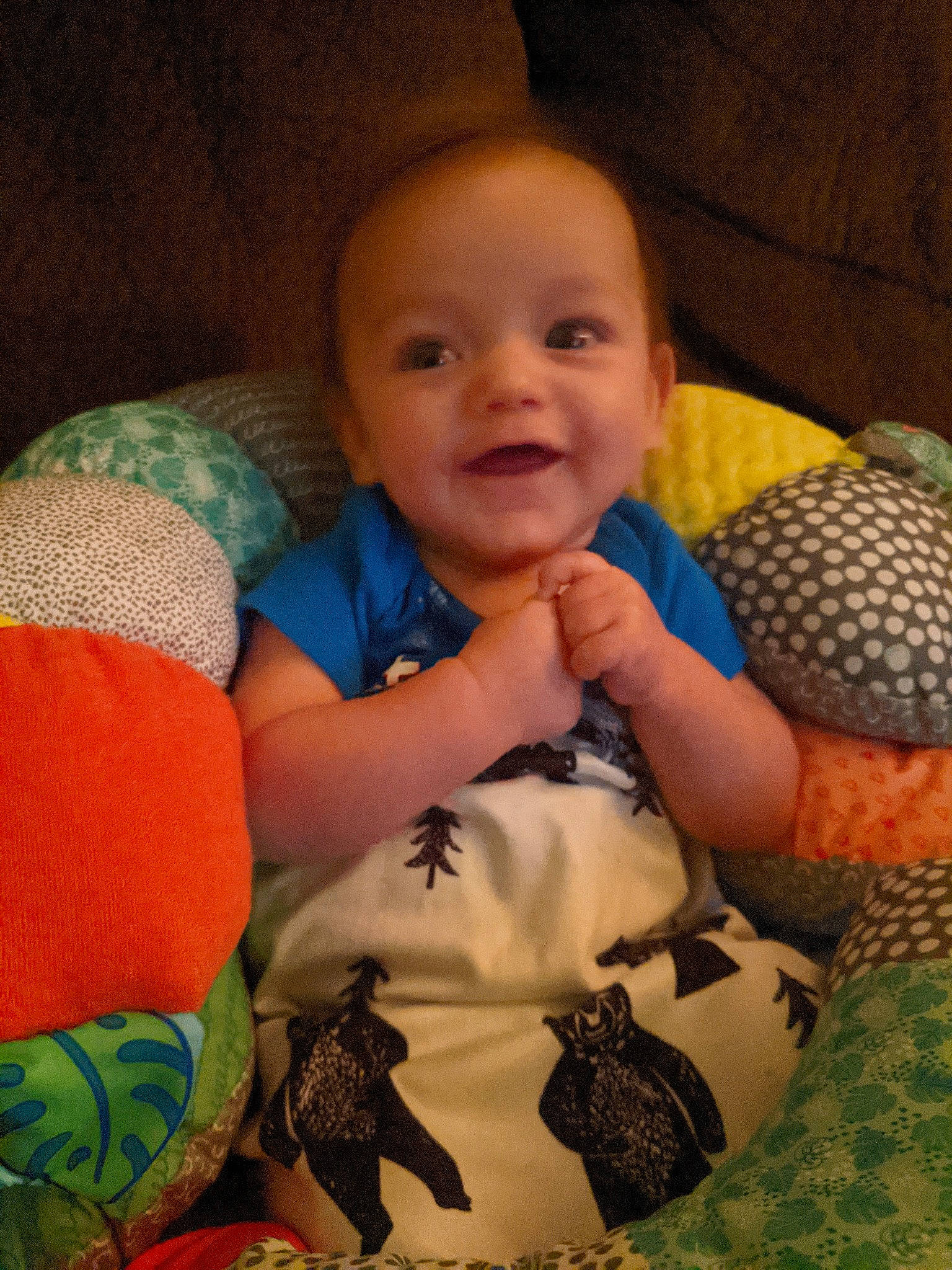 Luka is registered to the contest to win money with this photo: baby, baby_toddler_clothing, cheek, child, comfort, eye, finger, happy, human_body, iris, mammal, mouth, nose, person, plant, skin, smile, textile, thumb, toddler