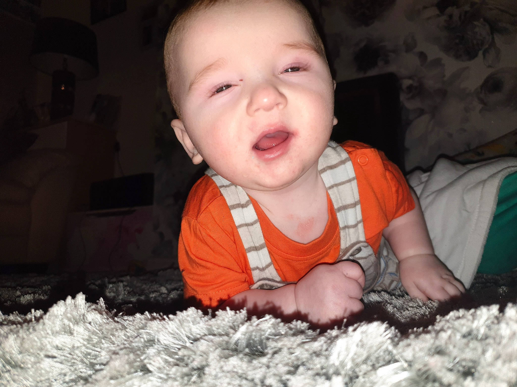 Vladimir joined the competition — help win amazing prizes! baby, baby_toddler_clothing, comfort, crawling, finger, flash_photography, flooring, fun, gesture, grass, happy, human_body, iris, mouth, nose, pattern, person, room, sitting, skin
