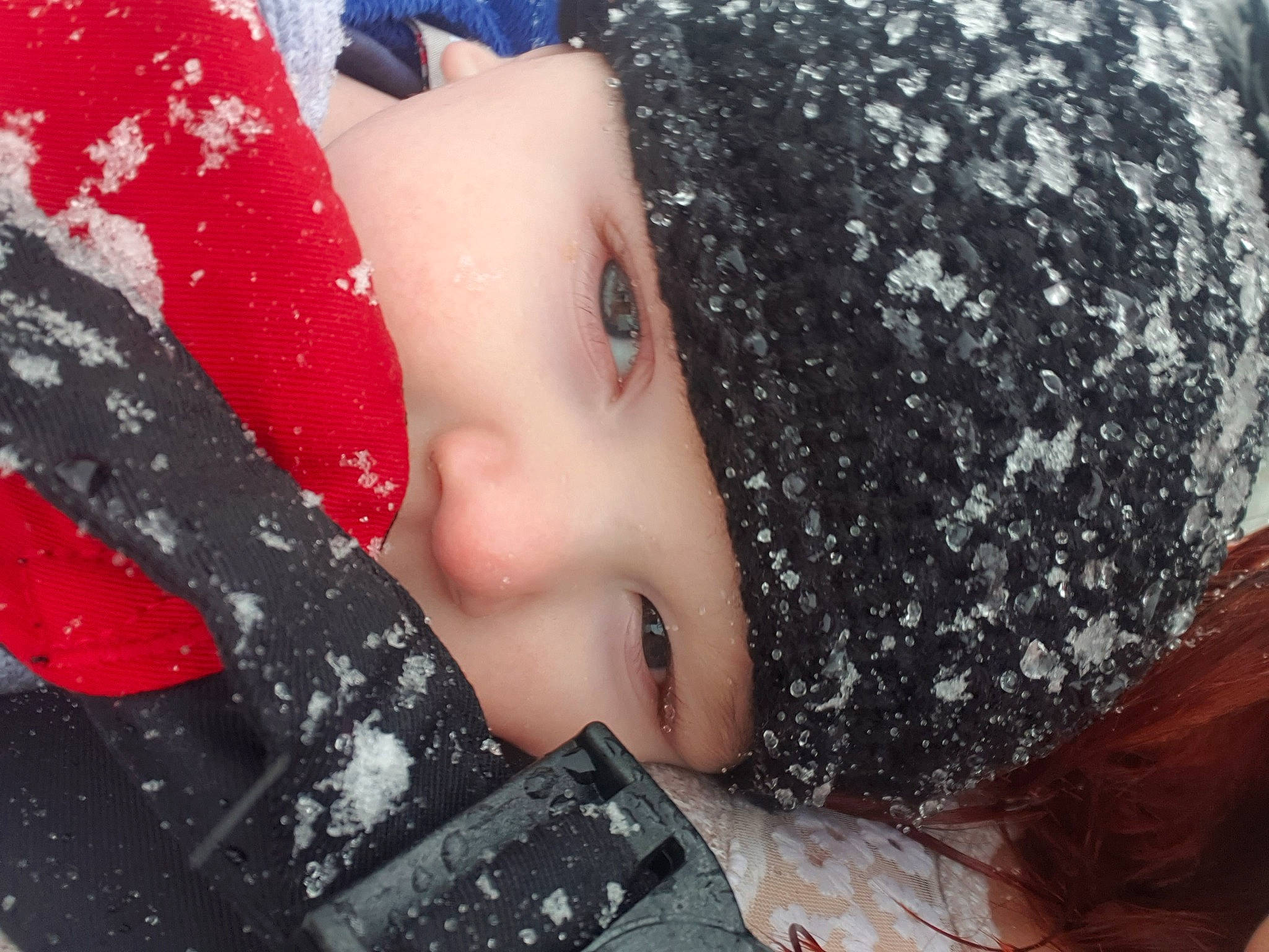 Vladimir is registered to the contest to win money with this photo: black_hair, cap, carmine, child, close_up, cool, eyelash, freezing, fun, hairstyle, happy, headgear, headwear, lip, mouth, nail, pattern, people_in_nature, person, pink