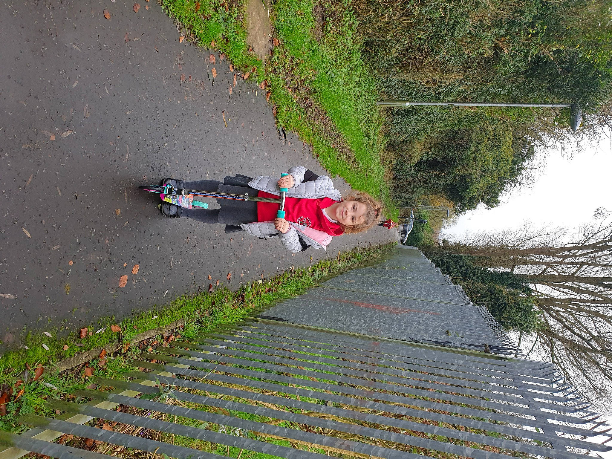 Sofia joined the competition — help win amazing prizes! asphalt, carmine, footwear, grass, joy, landscape, leaf, leisure, line, motorcycle, person, plant, recreation, road, road_surface, shadow, shrub, sidewalk, slope, tree