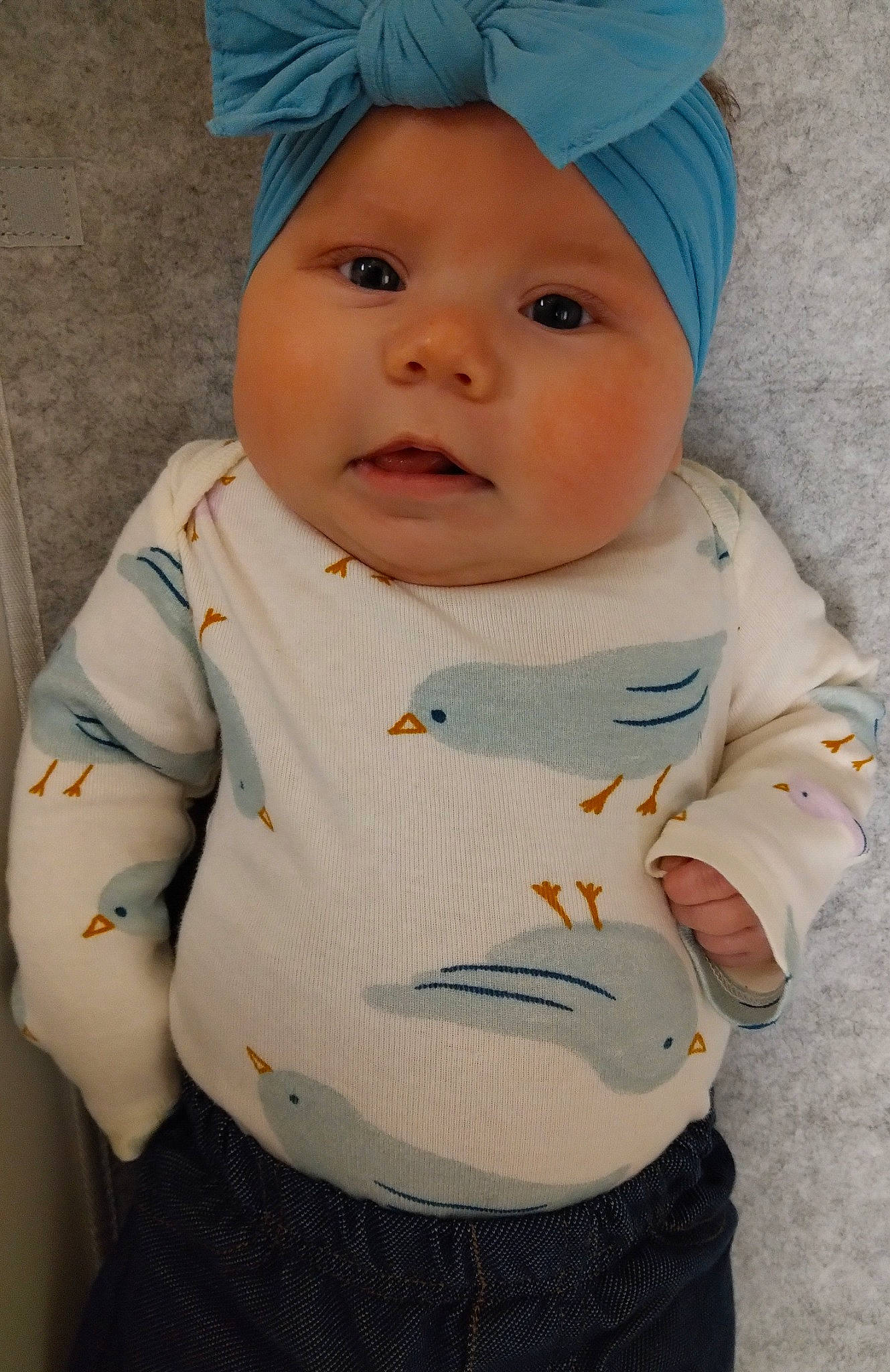 Jemma is registered to the contest to win money with this photo: baby, baby_toddler_clothing, cap, cheek, chin, clothing, collar, dress_shirt, eye, eyebrow, face, head, headwear, iris, lip, nose, person, skin, sleeve, smile