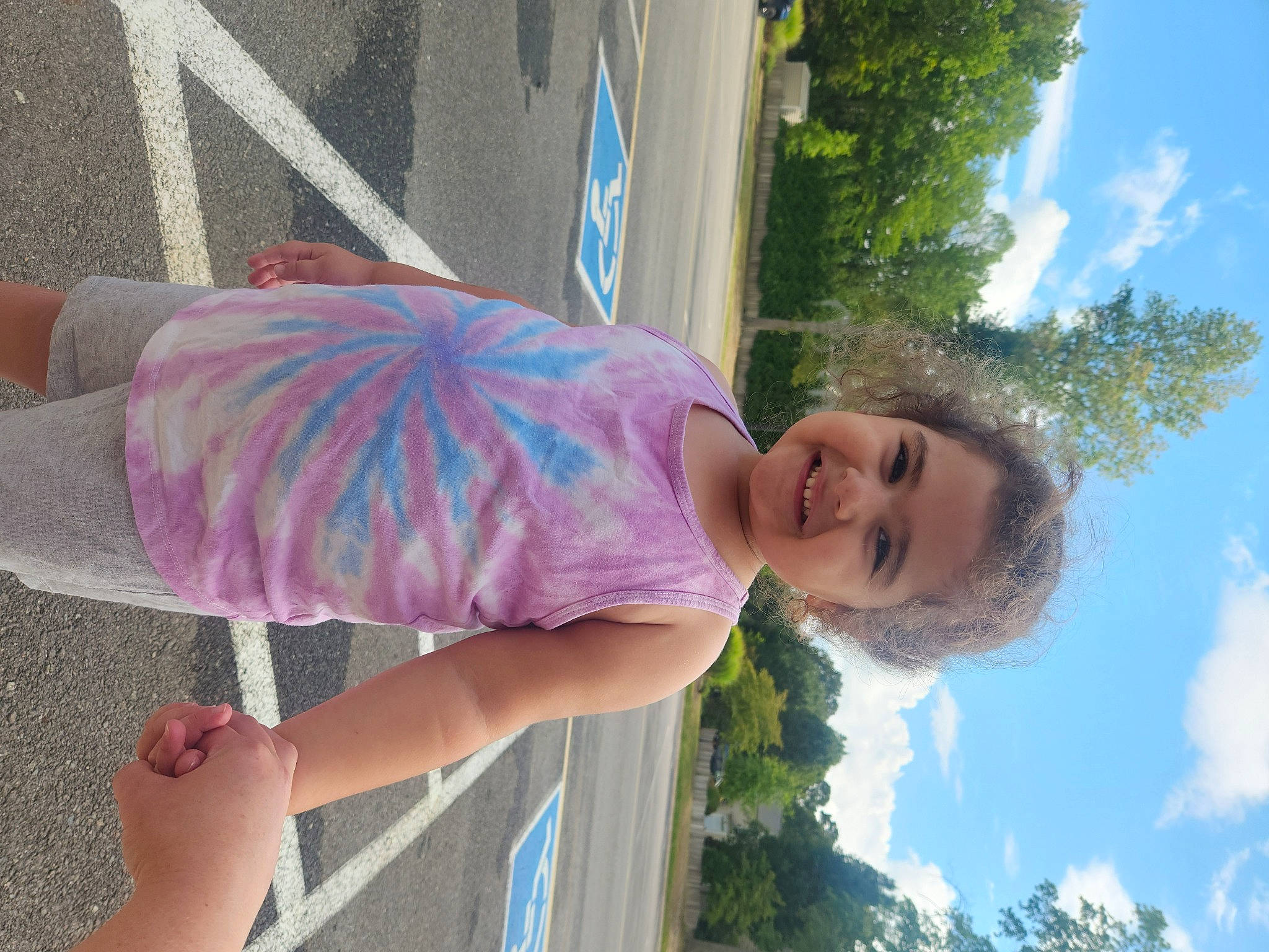Lilian joined the competition — help win amazing prizes! child, cloud, electric_blue, fun, grass, happy, human_leg, joy, leisure, magenta, people_in_nature, person, pink, plant, sky, smile, summer, sunlight, thigh, toddler
