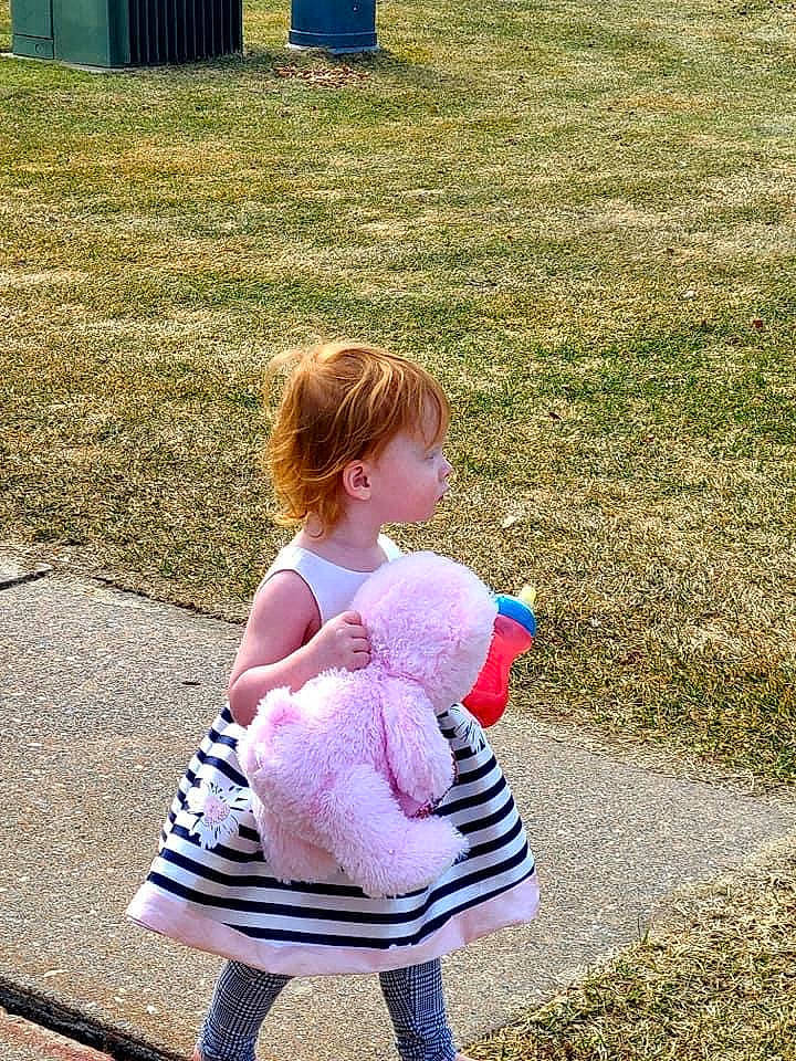 Willow joined the competition — help win amazing prizes! beauty, child, fawn, fun, grass, hairstyle, happy, lawn, leg, leisure, magenta, people_in_nature, person, photograph, recreation, shoe, sidewalk, sitting, snapshot, toddler