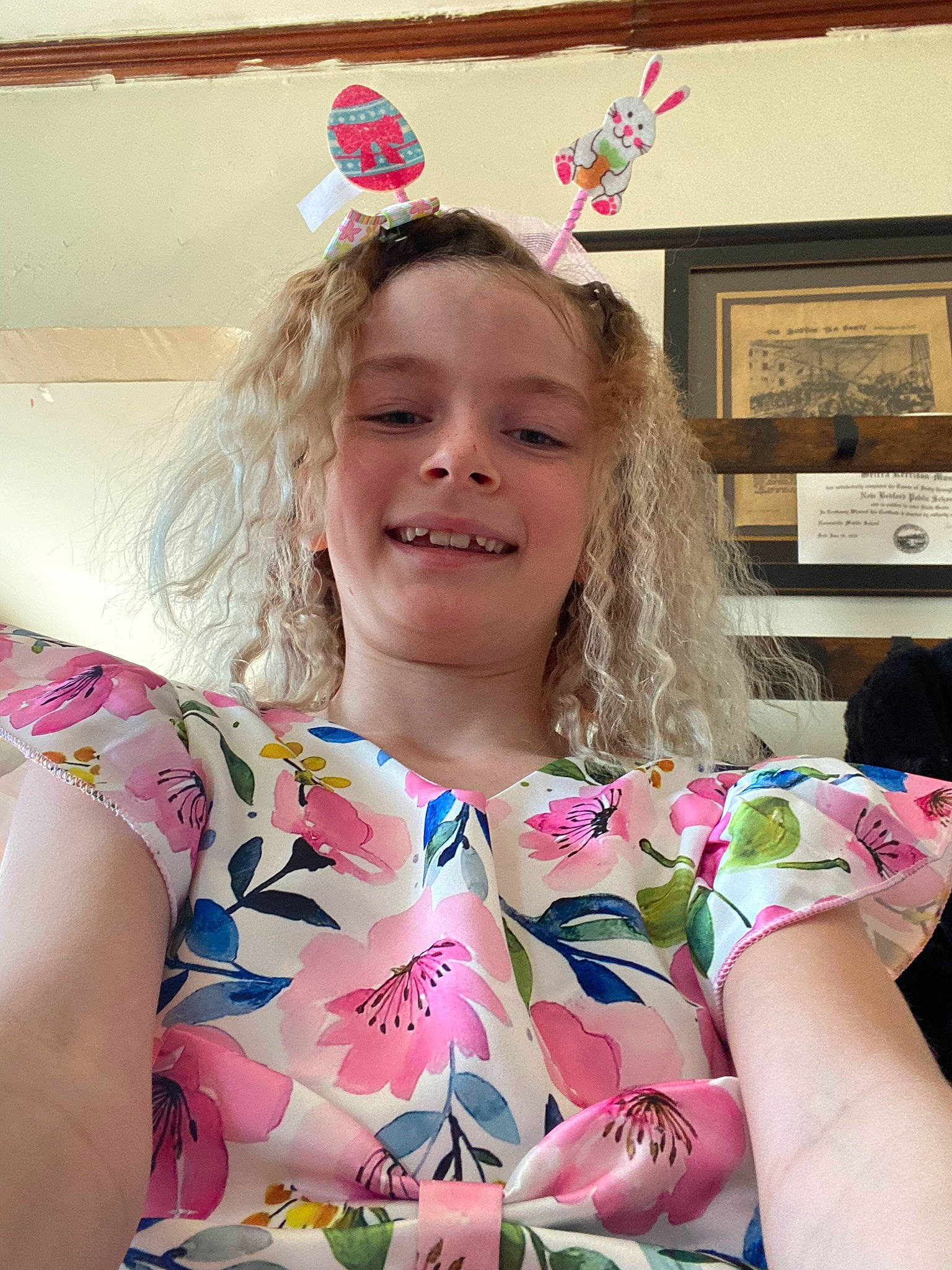 Aleigha joined the competition — help win amazing prizes! blond, child, event, facial_expression, fun, grass, happy, joy, leisure, linens, magenta, neck, pattern, person, picture_frame, pink, room, skin, sleeve, smile