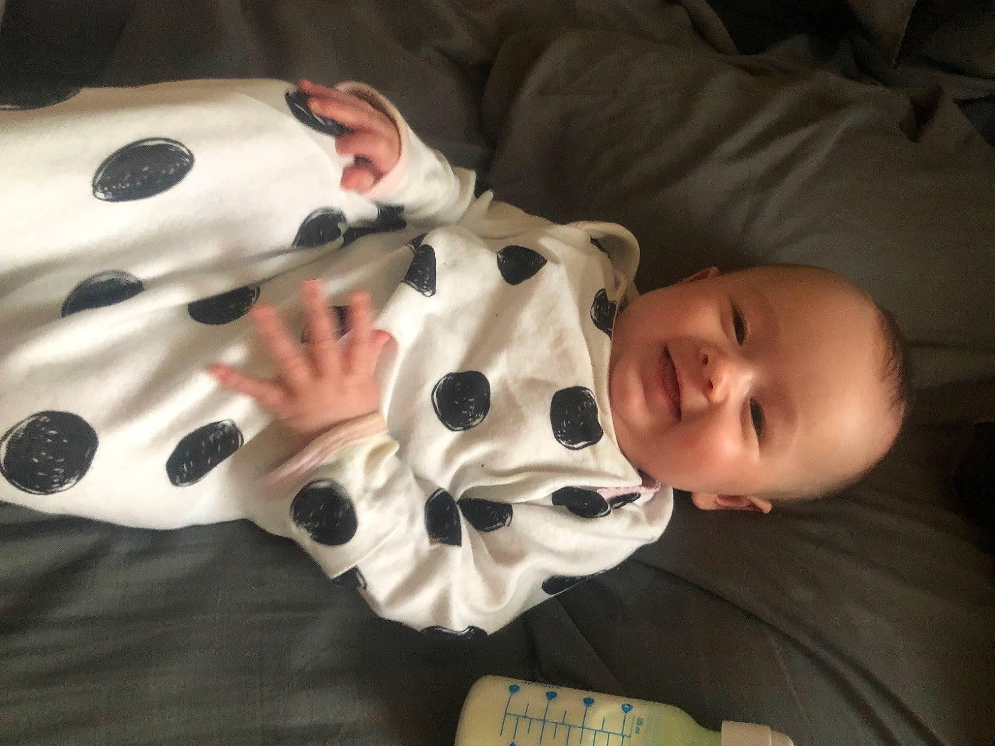 Amelia is registered to the contest to win money with this photo: baby, baby_toddler_clothing, carmine, cheek, child, comfort, fun, joy, pattern, person, sleeve, toddler