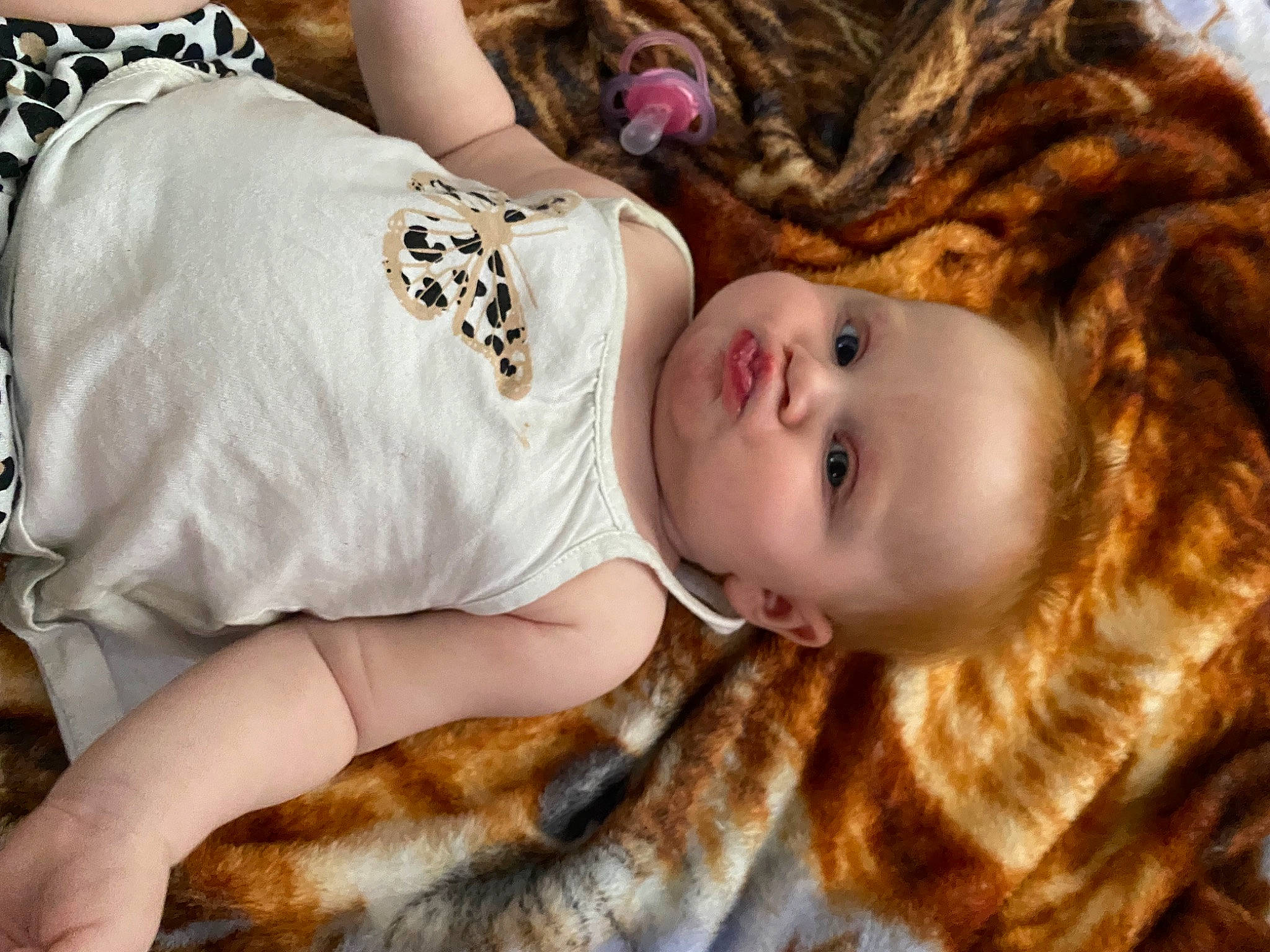 Magnolia is registered to the contest to win money with this photo: baby, baby_toddler_clothing, brown_hair, cheek, child, eye, eyelash, face, fawn, fur, grass, happy, iris, lip, organ, pattern, person, skin, textile, toddler