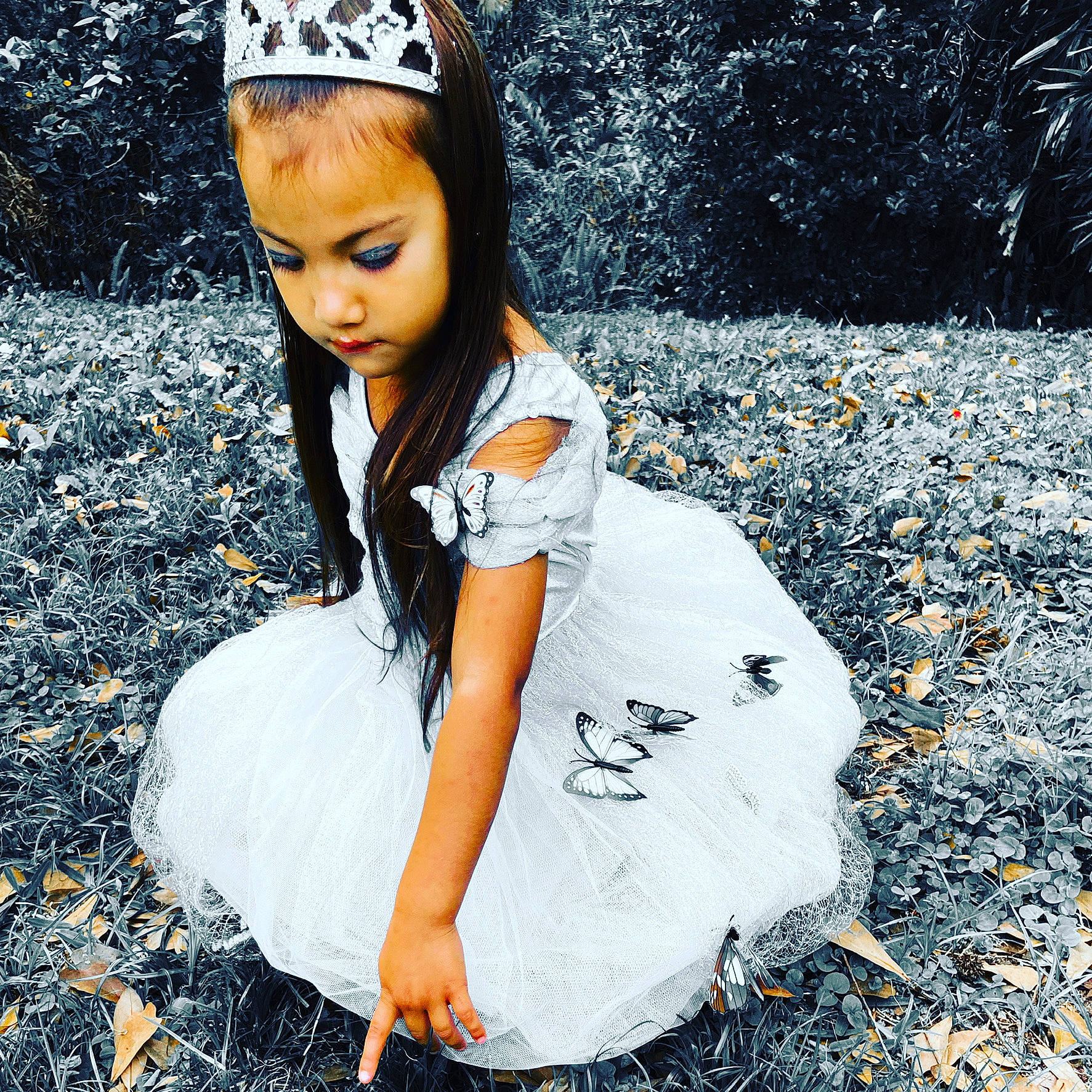 Violeta is registered to the contest to win money with this photo: beanie, beauty, black_hair, cap, child, cool, dress, fashion, fashion_accessory, grass, hair, hair_accessory, headgear, headpiece, leaf, lip, person, photo_shoot, photography, t_shirt