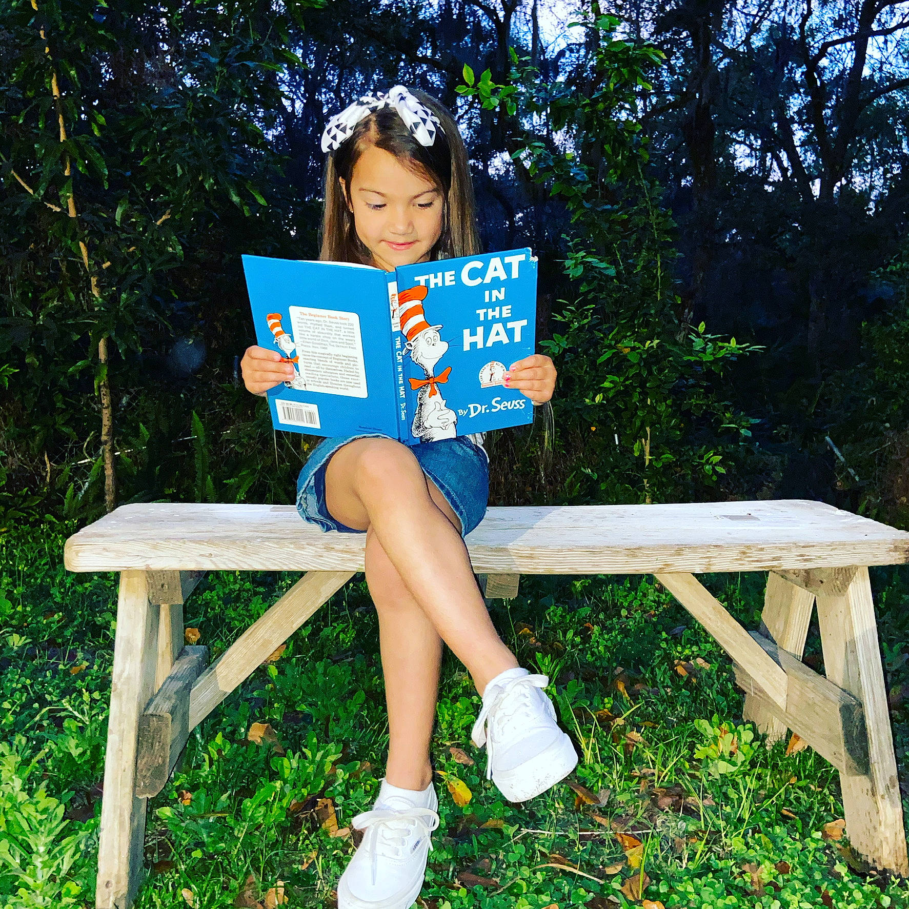 Violeta joined the competition — help win amazing prizes! child, furniture, leisure, person, reading, sitting, summer, table, tree