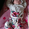baby, sleeping, infant, child, portrait, lying_down, pink_blanket, floral_clothing, hood, onesie, socks, peaceful, indoors, bed, nursery, cute, face, closed_eyes, textile, photography