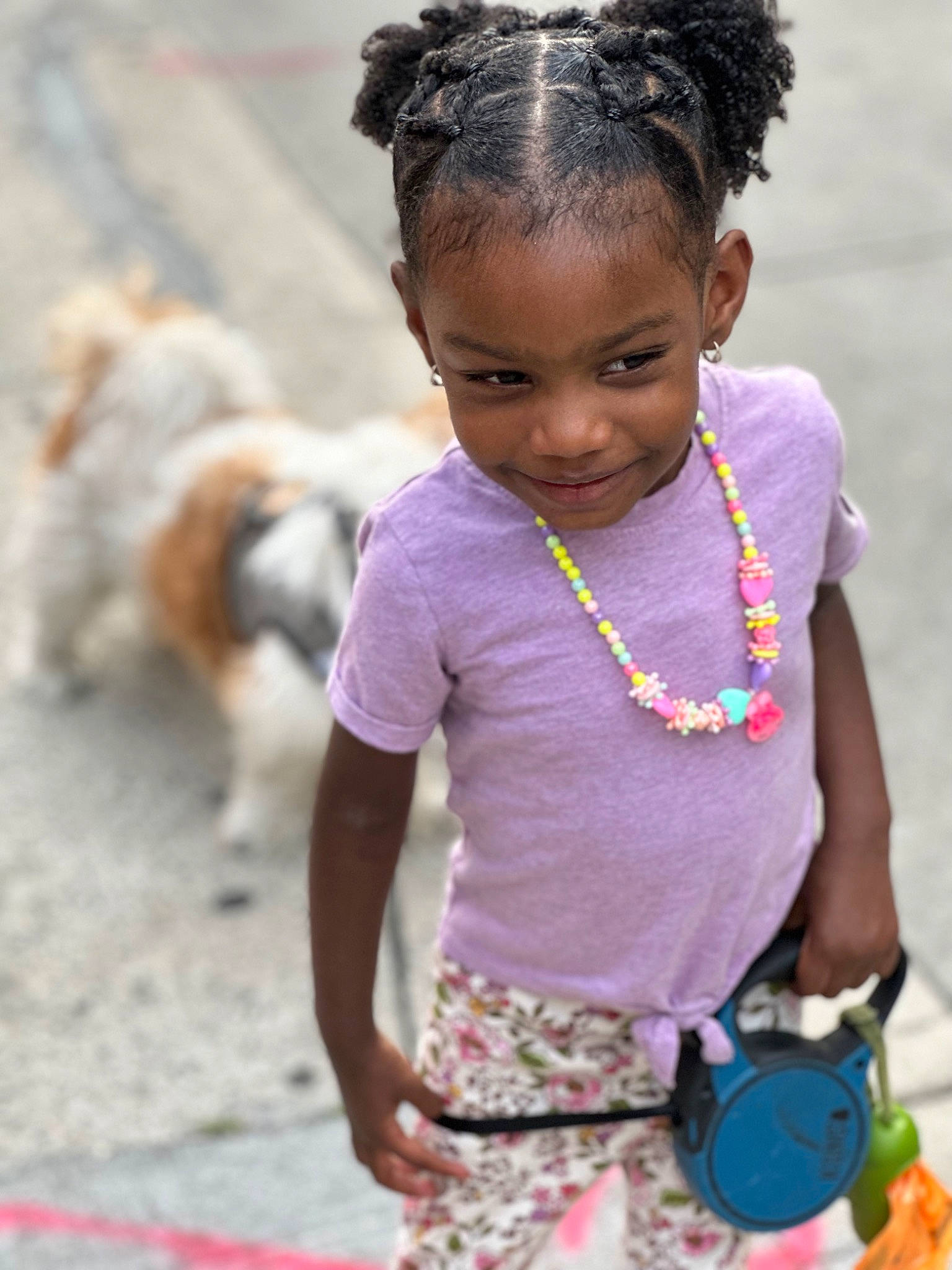 Leighton joined the competition — help win amazing prizes! baby, baby_toddler_clothing, child, companion_dog, dog, facial_expression, fun, hair, happy, head, jewellery, magenta, necklace, person, photograph, pink, skin, sleeve, smile, toddler
