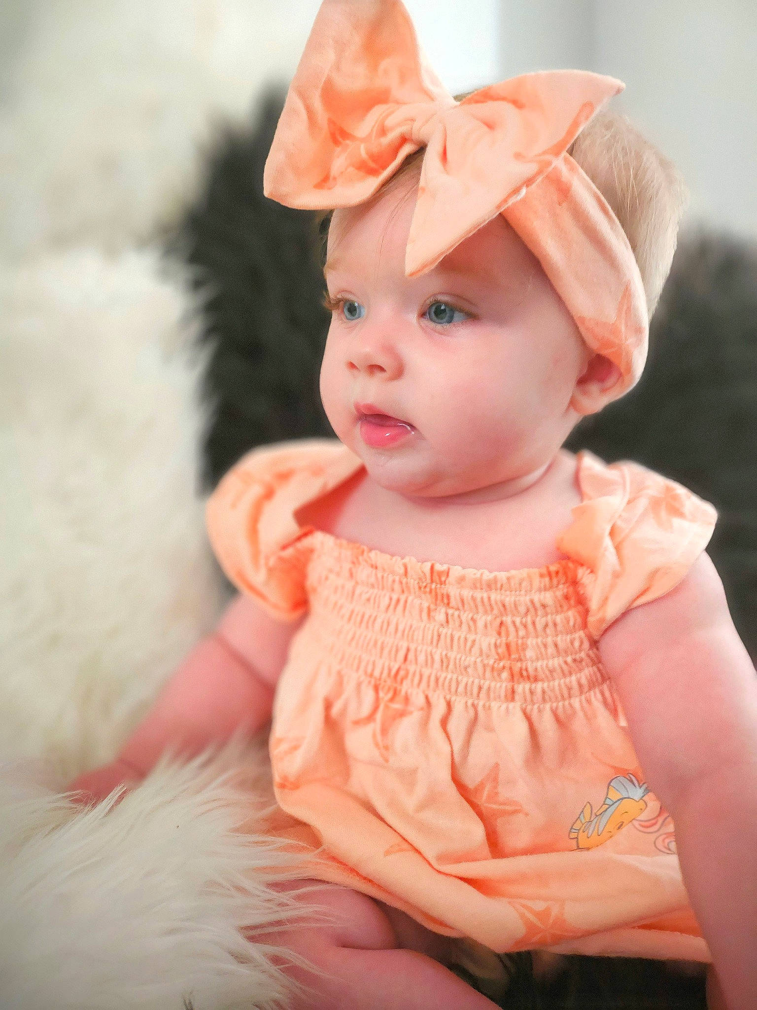 Oceana is registered to the contest to win money with this photo: baby, baby_toddler_clothing, cheek, child, clothing, costume_hat, embellishment, fashion_accessory, hat, headgear, headwear, lip, magenta, pattern, peach, person, pink, portrait_photography, skin, sleeve