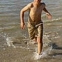 Bilal a rejoint le concours — aidez-le/la à gagner de superbes lots ! child, boy, water, splash, beach, summer, running, shorts, barefoot, outdoor, sunlight, wet, play, fun, young, active, motion, nature, casual, daytime