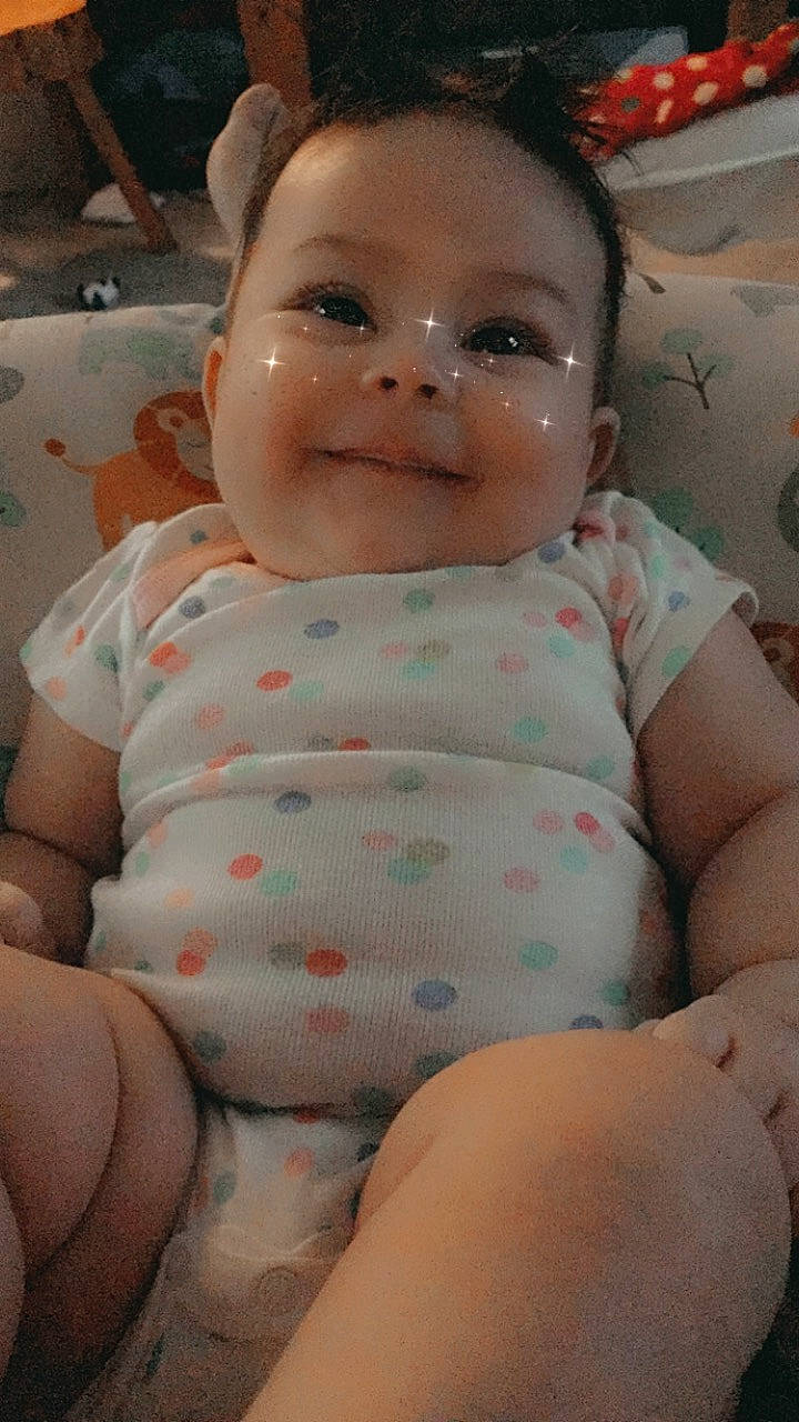 Carolina is registered to the contest to win money with this photo: baby, birth, cheek, child, face, joy, lip, person, skin, toddler