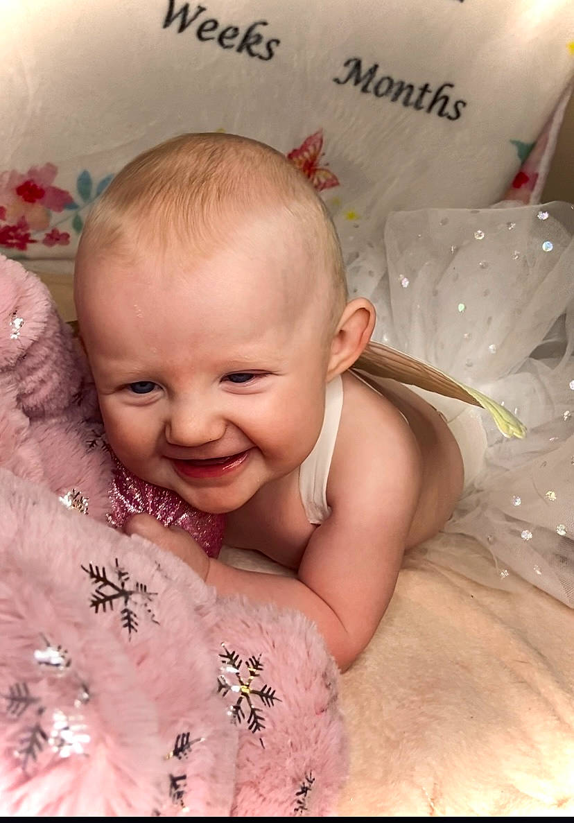 Emberleigh joined the competition — help win amazing prizes! baby, baby_toddler_clothing, cheek, chest, child, chin, eyebrow, face, finger, fun, happy, head, iris, joy, mouth, neck, person, pink, skin, smile