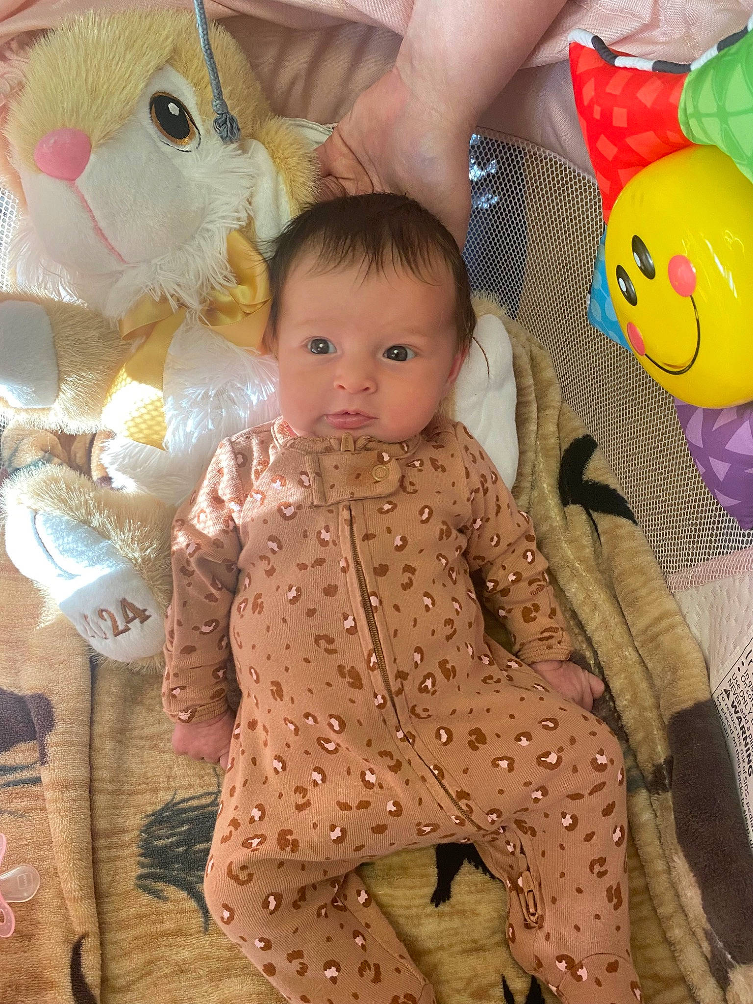 River is registered to the contest to win money with this photo: baby, baby_products, baby_toddler_clothing, baby_toys, cheek, child, doll, fur, happy, head, organ, pattern, person, product, room, skin, sleeve, stuffed_toy, textile, toddler