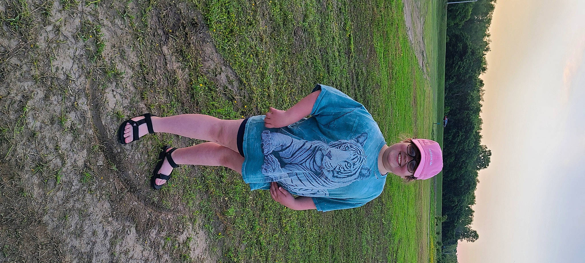 Taylor joined the competition — help win amazing prizes! arm, cool, denim, electric_blue, fun, grass, grass_family, green, hand, happy, hat, headwear, human_leg, joy, knee, leisure, people_in_nature, person, plant, recreation