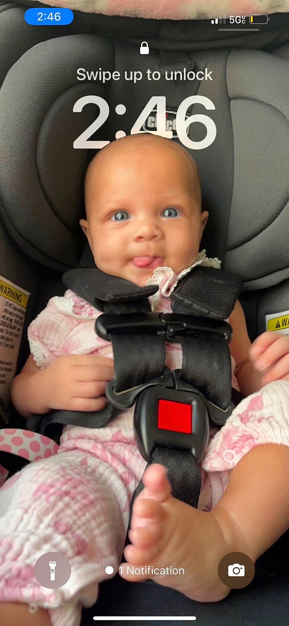 Ameila joined the competition — help win amazing prizes! baby, baby_carriage, baby_safety, baby_toddler_clothing, cameras_optics, cheek, child, comfort, face, finger, flash_photography, hand, material_property, nail, person, pink, product, skin, smile, thumb