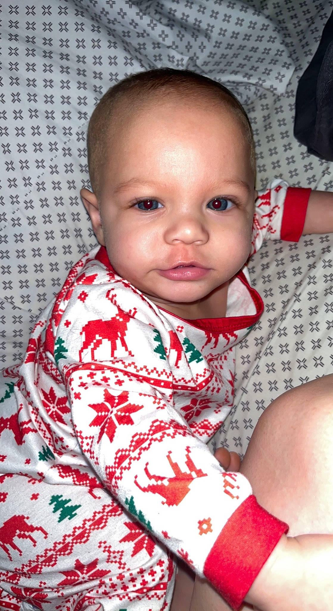 Ameila is registered to the contest to win money with this photo: baby, baby_toddler_clothing, cheek, chin, collar, comfort, eye, eyebrow, eyelash, face, gesture, happy, iris, lip, neck, nose, person, red, skin, sleeve