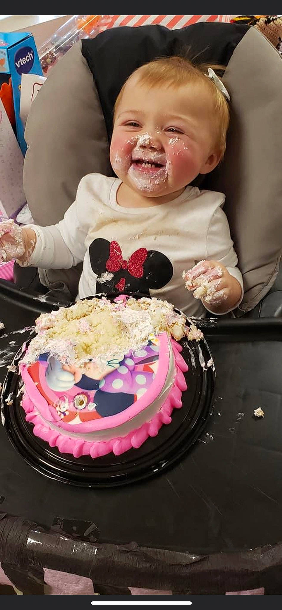 Kiley joined the competition — help win amazing prizes! baby, baby_toddler_clothing, baked_goods, birthday, birthday_cake, buttercream, cake, cake_decorating, cake_decorating_supply, cuisine, dessert, event, food, happy, person, pink, plate, smile, sugar_cake, sweetness