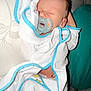 Waylon joined the competition — help win amazing prizes! newborn, baby, pacifier, sleeping, towel, white_towel, blue_trim, infant, blanket, bed, pillow, resting, peaceful, face, head, skin, person, indoors, cute, portrait