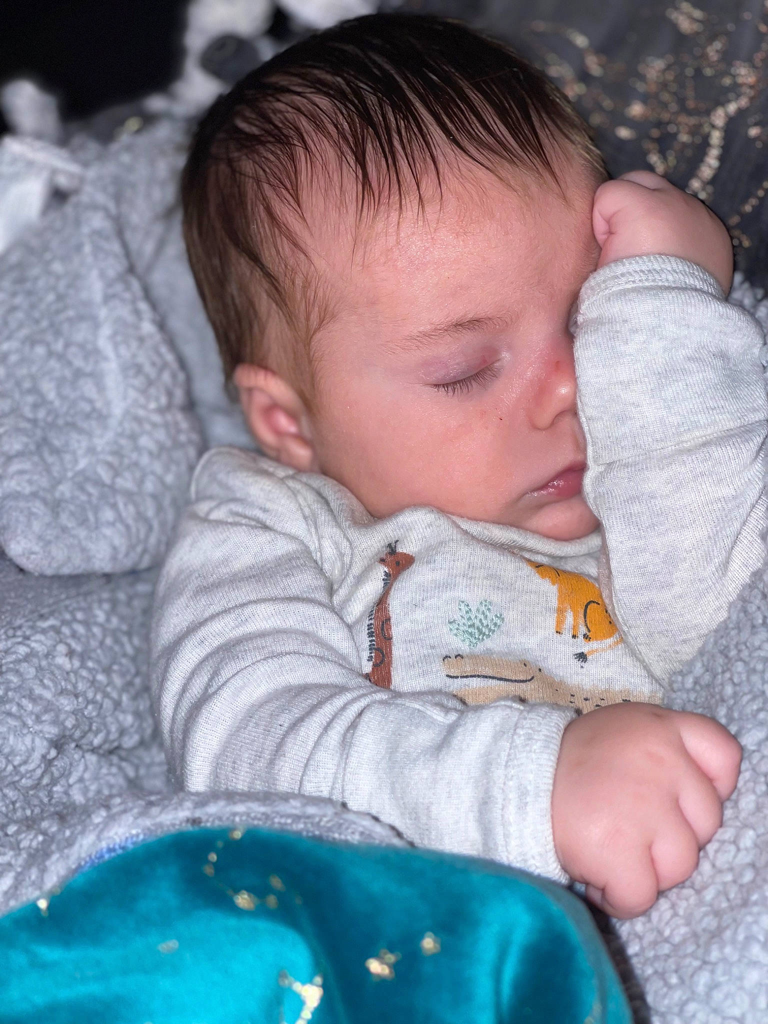 Grayson joined the competition — help win amazing prizes! baby_toddler_clothing, blue, cheek, chin, comfort, eye, face, facial_expression, gesture, green, hair, hand, head, iris, mammal, mouth, nose, organ, person, photograph