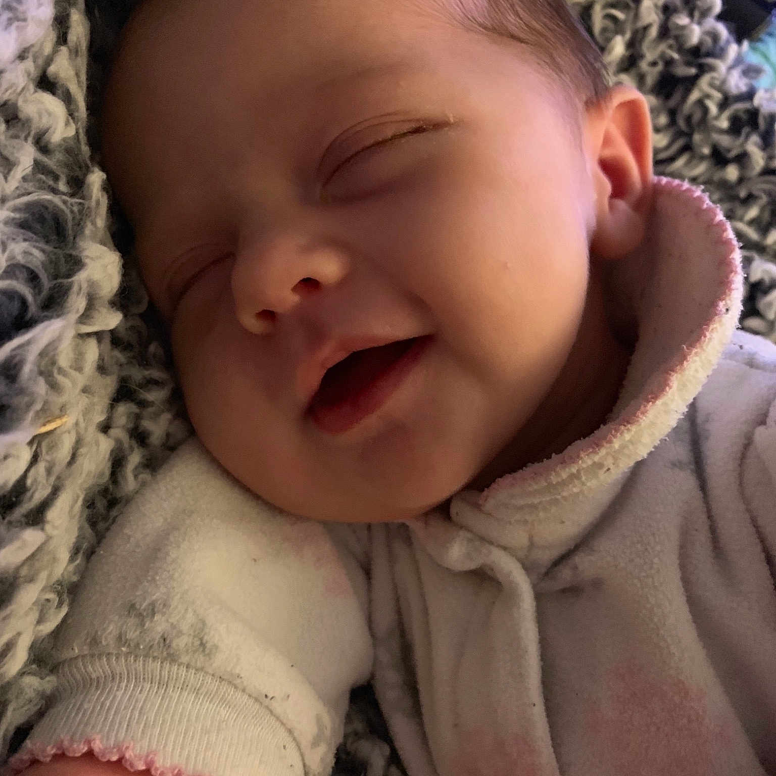 Emmalyn is registered to the contest to win money with this photo: cheek, child, close_up, eye, face, girl, head, infant, iris, laughter, lip, mouth, nose, person, skin, smile, toddler