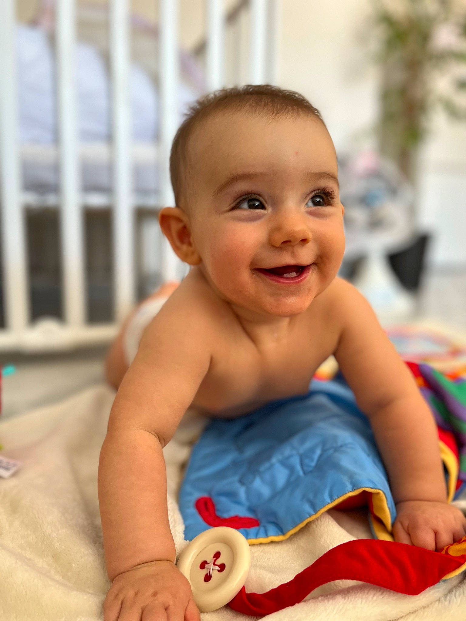 Isabella a rejoint le concours — aidez-le/la à gagner de superbes lots ! baby, baby_playing_with_toys, baby_toddler_clothing, cheek, chest, child, facial_expression, finger, flooring, fun, happy, joy, leisure, muscle, people, person, photograph, sitting, skin, smile