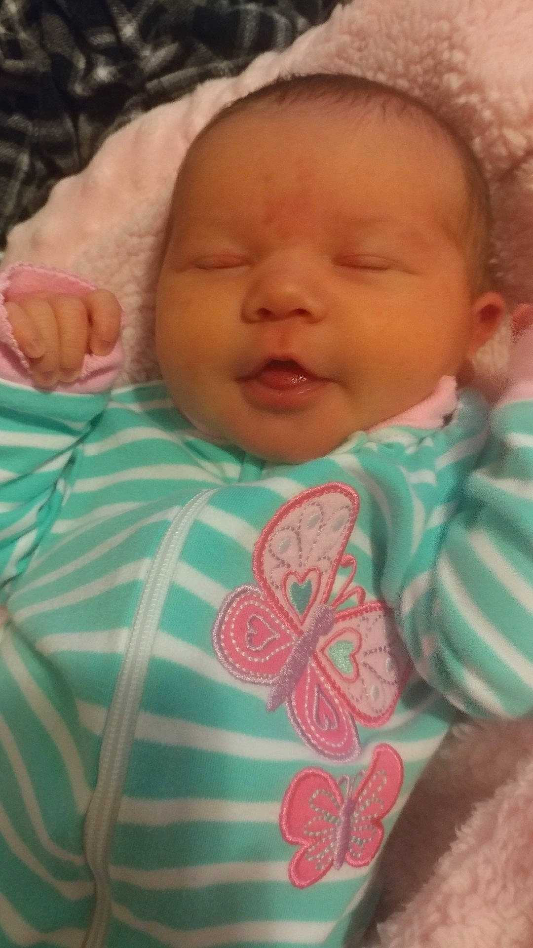 Mckenna is registered to the contest to win money with this photo: bedtime, cheek, child, face, girl, head, infant, iris, lip, nose, person, pink, product, skin, sleep, toddler