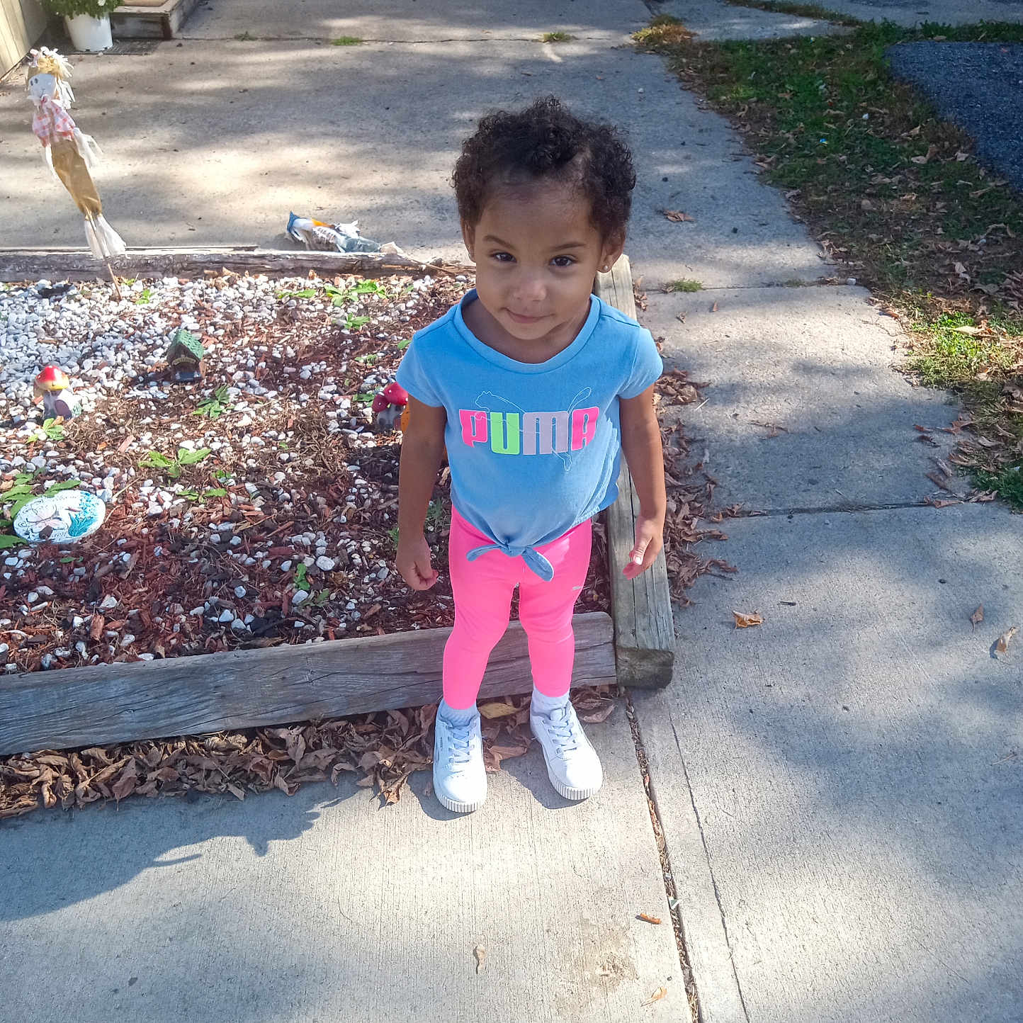 Dackayla joined the competition — help win amazing prizes! child, clothing, face, female, footwear, girl, head, pants, path, person, photography, portrait, road, shoe, shorts, sidewalk, slate, t_shirt, walking, walkway