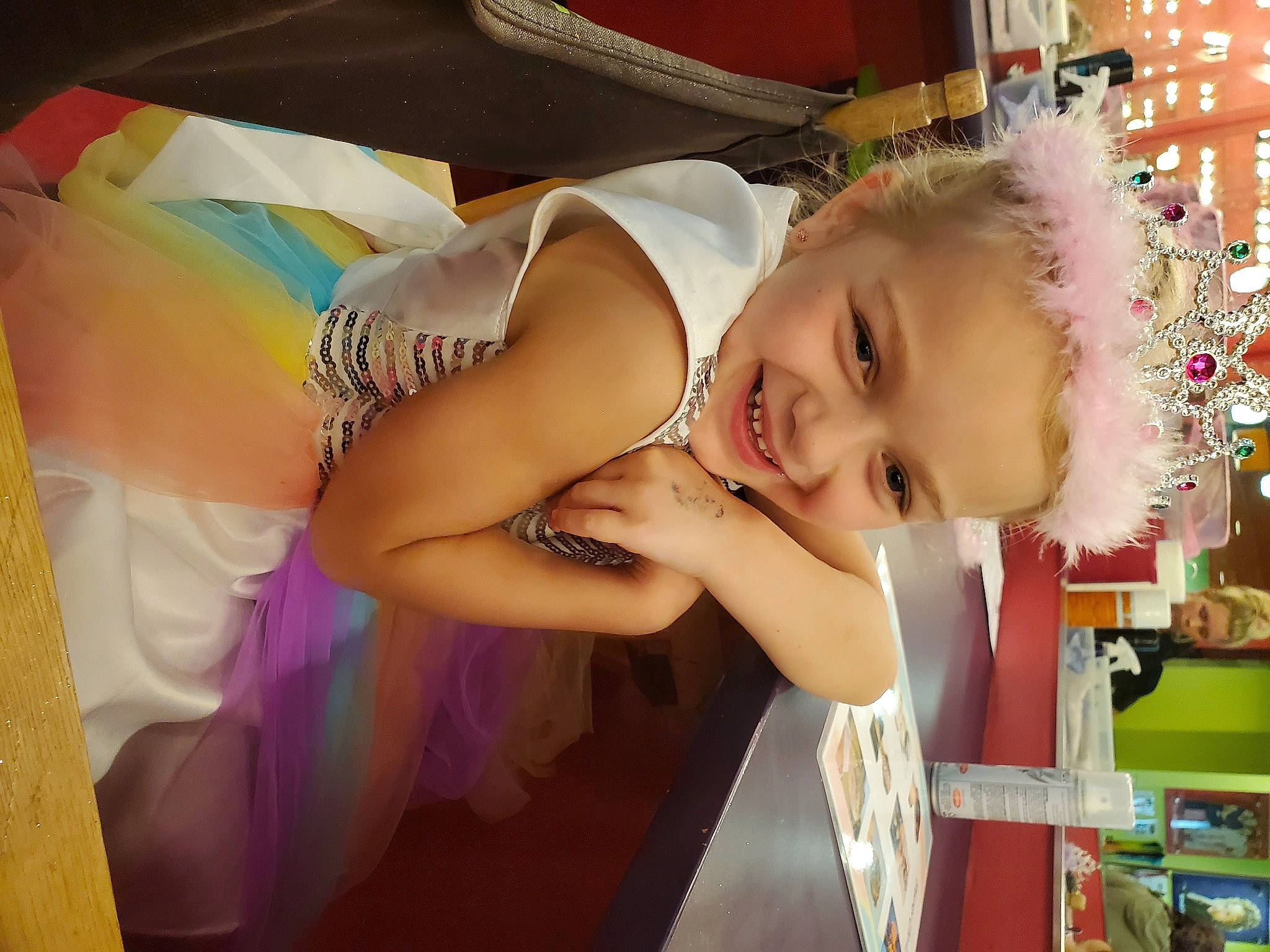 Isabelle joined the competition — help win amazing prizes! baby, baby_toddler_clothing, cheek, chest, child, dress, eyelash, finger, fun, happy, human_body, joy, magenta, mouth, nose, person, pink, room, skin, smile