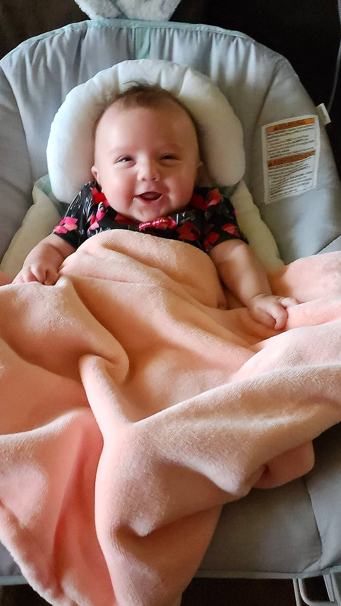 Jaylyn joined the competition — help win amazing prizes! baby, baby_sleeping, baby_toddler_clothing, cheek, comfort, eye, finger, gesture, hand, head, joint, lip, nail, neck, person, skin, sleeve, smile, stomach, thumb