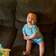 Levi Wade joined the competition — help win amazing prizes! animal, architecture, baby, bodypart, canine, couch, cushion, dog, face, finger, furniture, hand, happy, head, homedecor, person, pet, photography, portrait, sitting