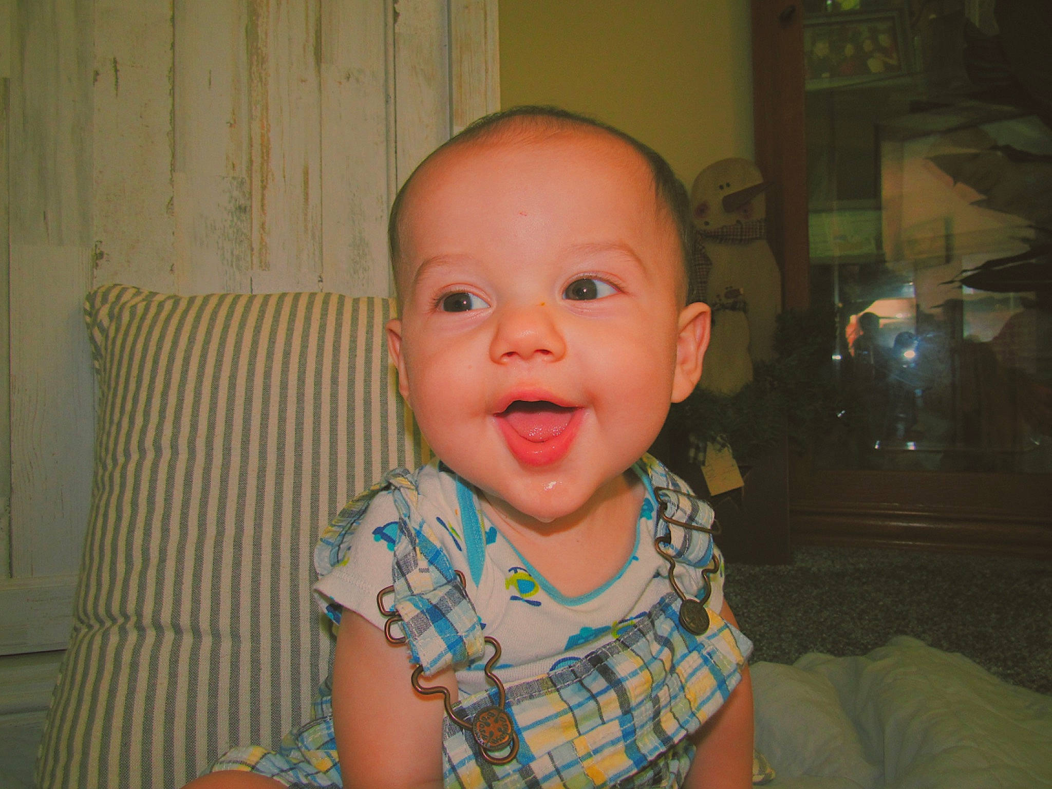 Tucker joined the competition — help win amazing prizes! baby, cheek, child, chin, ear, eye, face, facial_expression, forehead, head, iris, lip, mouth, nose, organ, person, sitting, skin, smile, standing