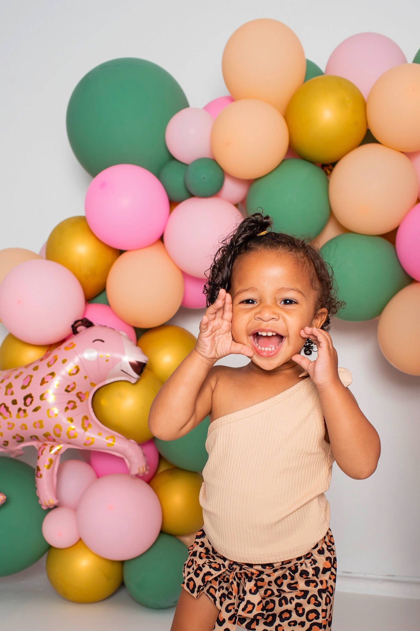 Jade joined the competition — help win amazing prizes! baby_toddler_clothing, balloon, clothing, facial_expression, flash_photography, fun, gesture, happy, head, leisure, party_supply, people, people_in_nature, person, photograph, pink, product, smile, toddler, white