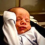 baby, sleeping, infant, face, skin, hand, clothing, white, peaceful, cute, portrait, newborn, soft, resting, closeup, young, relaxed, indoors, child, person