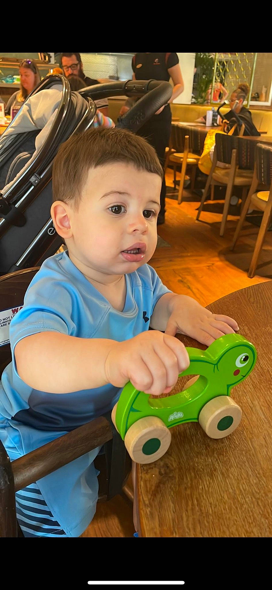 Freddy joined the competition — help win amazing prizes! baby, baby_playing_with_toys, baby_toddler_clothing, baby_toys, chair, child, fun, gadget, game_controller, happy, leisure, person, plastic, play, sitting, skin, surprise, t_shirt, toddler, toy